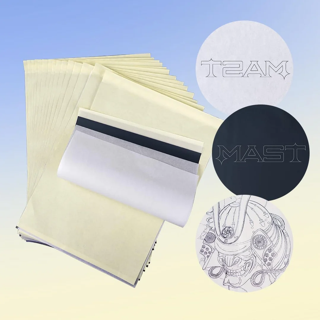 Dragonhawk Tattoo Practice Skin Kit - 5 Sheets 3mm Thick Fake Skin with 20 Transfer Papers for Beginners & Professionals