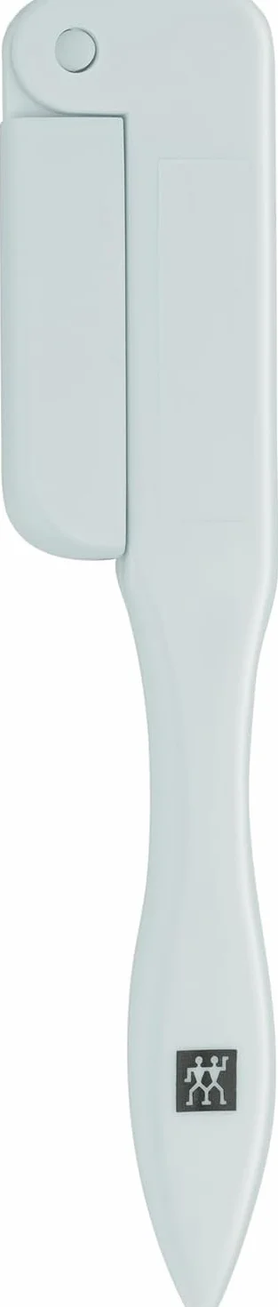 ZWILLING Grzebyk do rzęs (usuwa nadmiar tuszu, separator rzęs, składany, pozłacane stalowe zęby), premium, miętowy