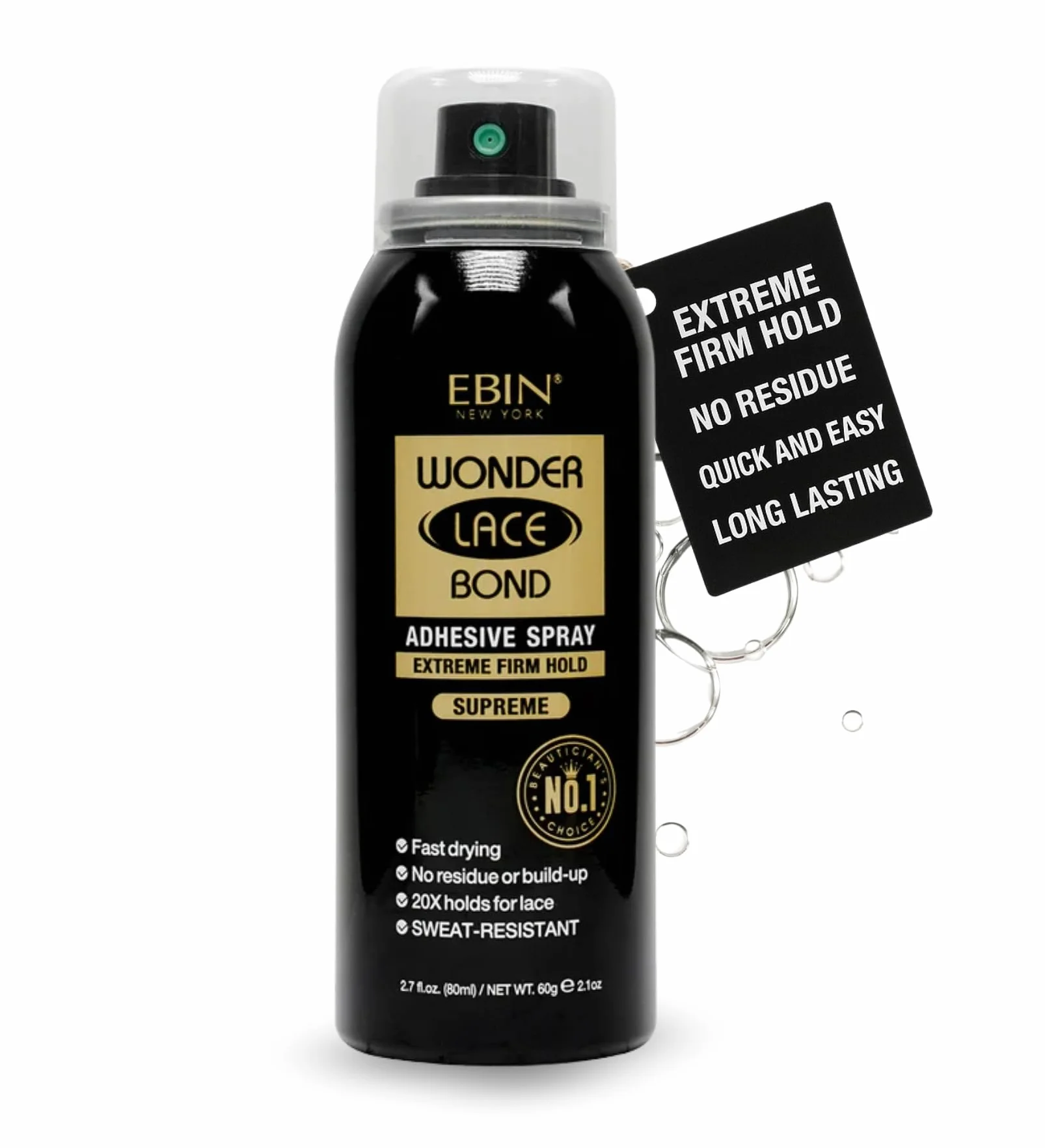 EBIN NEW YORK Wonder Lace Bond spray samoprzylepny (80 ml, Supreme Hold)