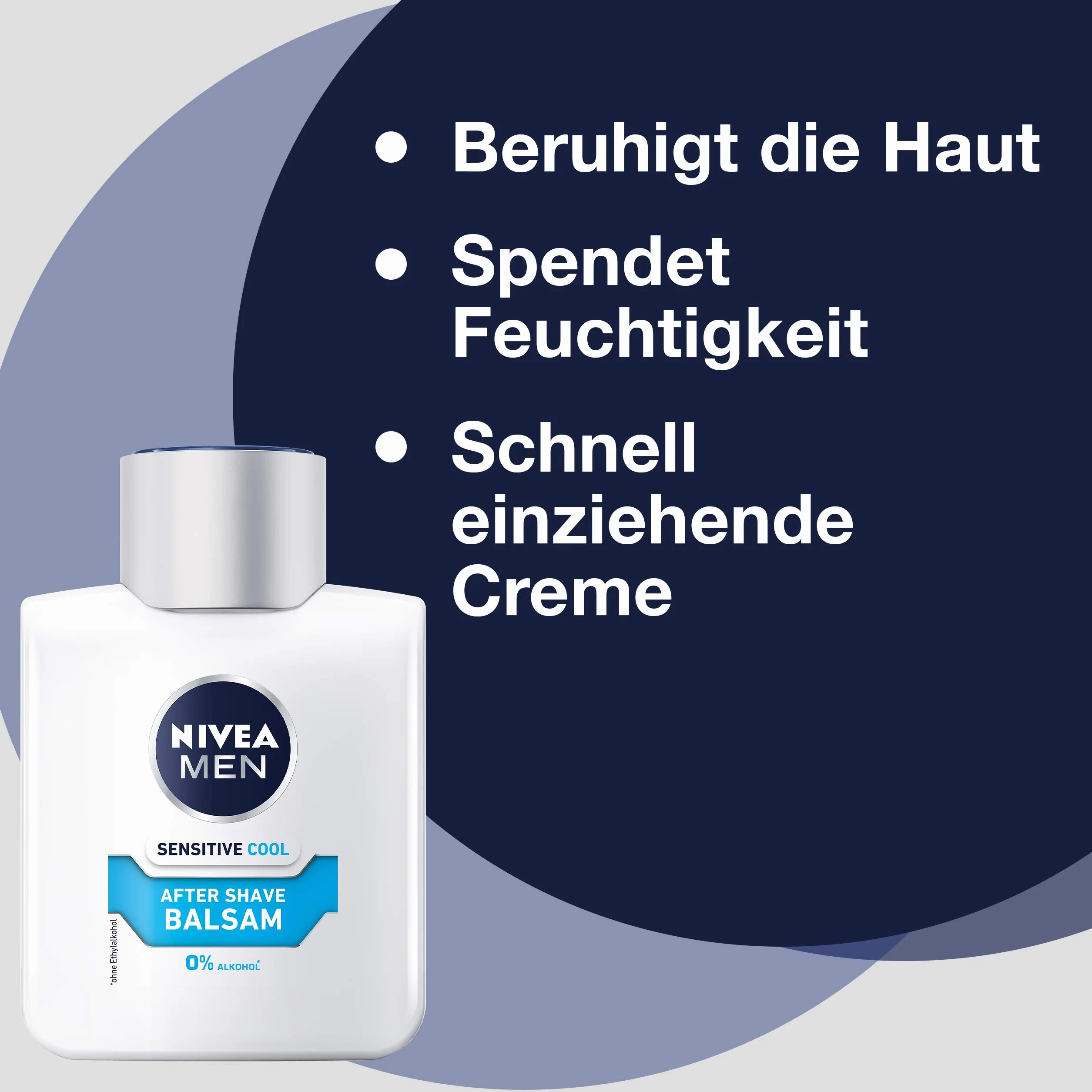 NIVEA MEN Sensitive Cool After Shave Balsam (100 ml), uspokajający balsam po goleniu, pielęgnacja skóry po goleniu z rumiankiem i witaminą E