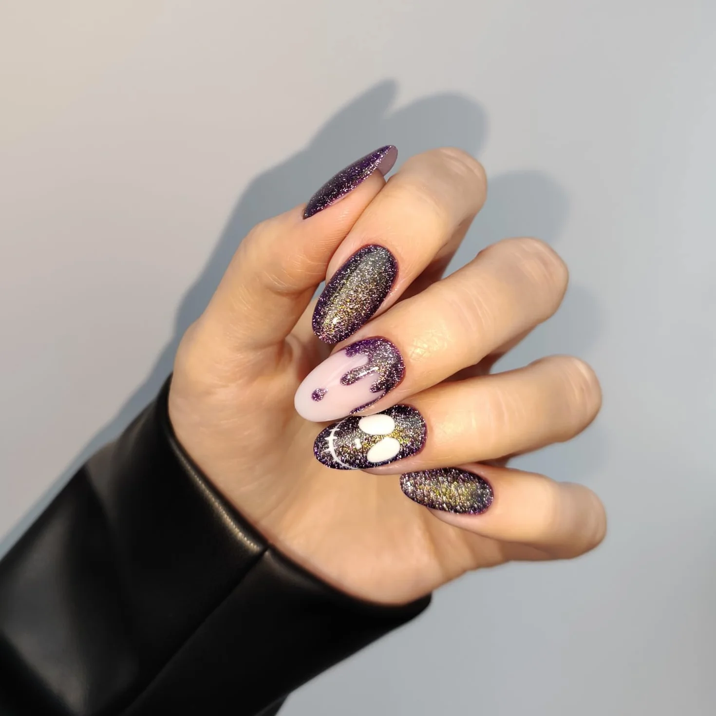 Semilac Lakier Hybrydowy Fioletowy Cat Eye Kocie Oko 825 Cyber Violet 7ml