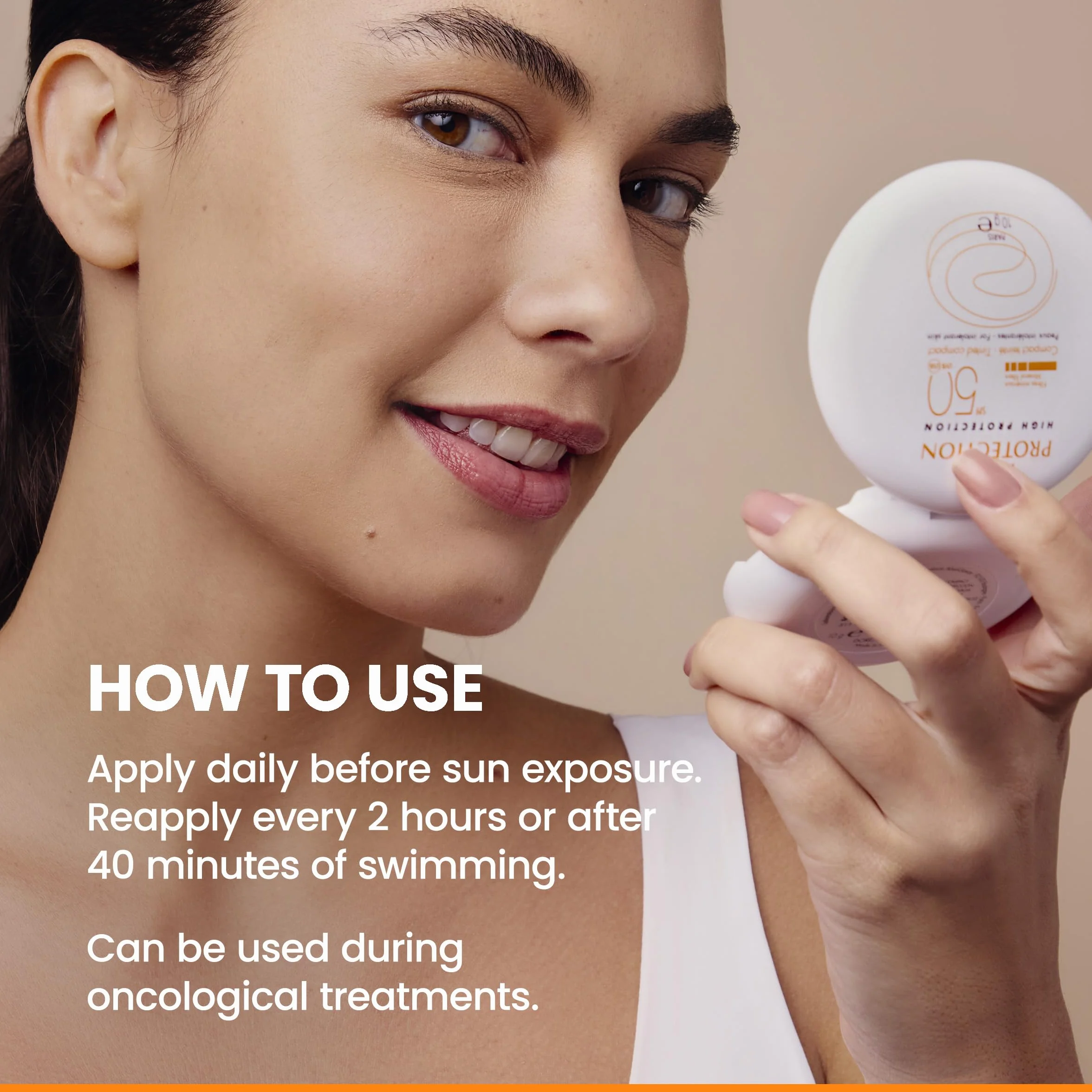 Avène Compact farba SPF50 nowa formuła w kolorze piasku, 10 g