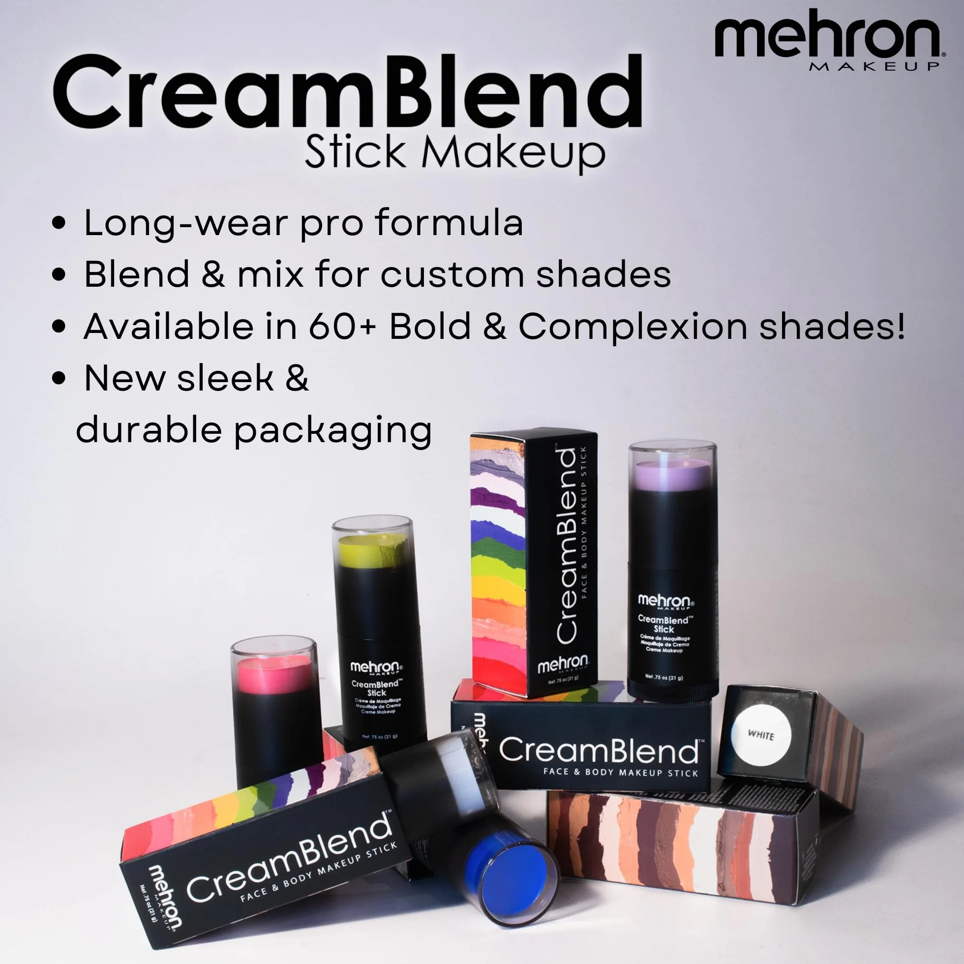 Mehron Makijaż CreamBlend Stick do malowania twarzy, malowania ciała i kremu podkładowego | pisak do malowania ciała (czerwony)