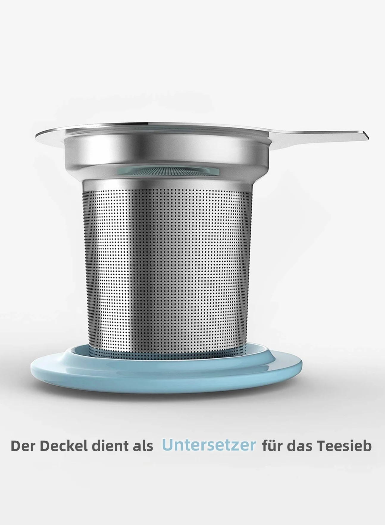 Porcelanowa filiżanka do herbaty z zaparzaczem i pokrywką 450 ml