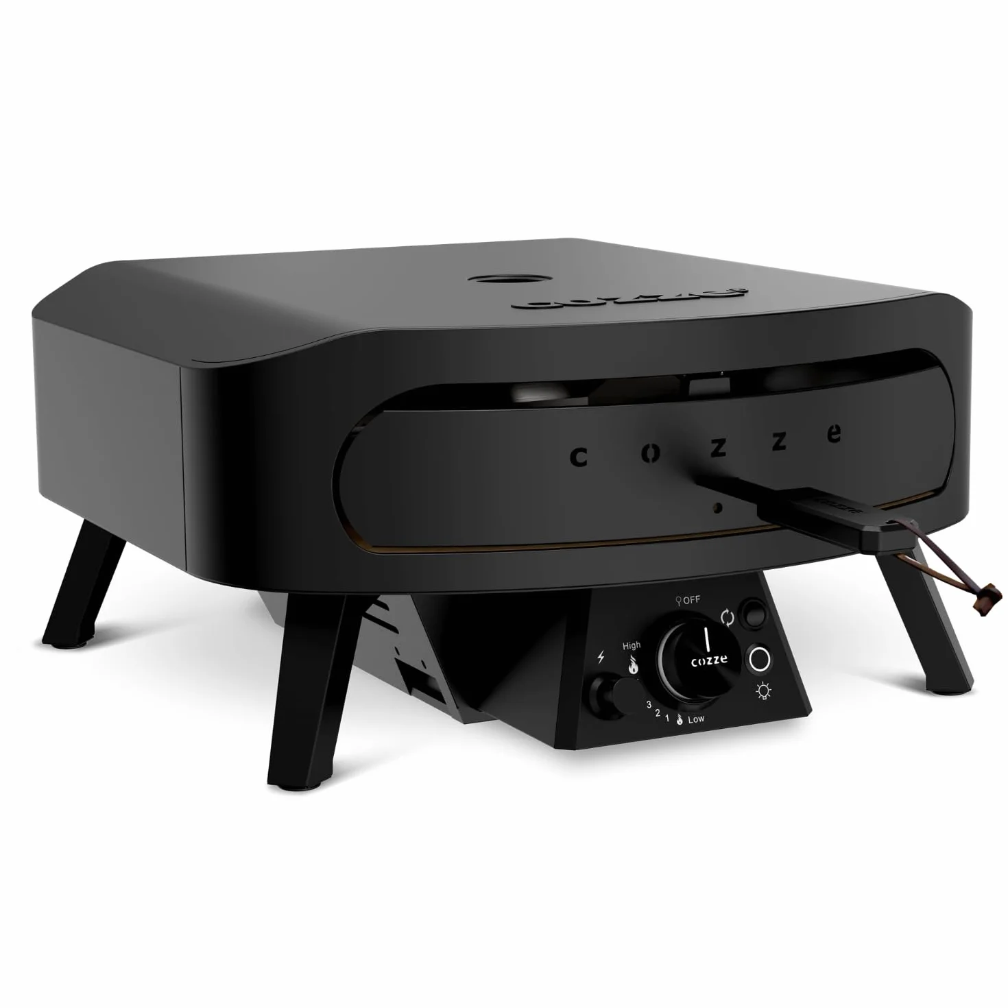 Cozze Piec do pizzy gazowy 17" Rotate Black Edition obrotowy kamień z kordierytu 43 cm 8 kW 30 mbar