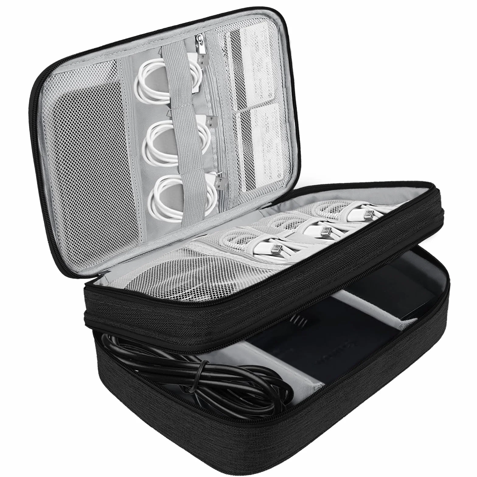 ãLauviomify Organizer Cavi,Viaggio Accessori Organizzatore Custodia, Borsa per Gadget Elettronica Portatile per MacBook Adattatore, Cavo, Scheda SD, Caricatore, Mouse, Banca di Potere, Chiavetta USB