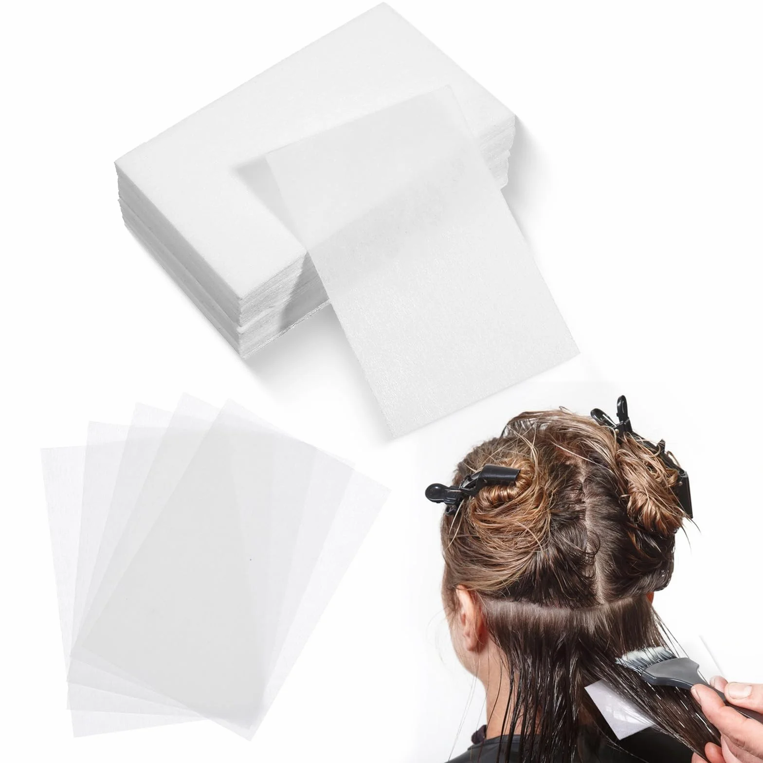 300 sztuk papieru perm do włosów, jednorazowy papier do trwałej ondulacji, papier koronkowy do trwałej ondulacji, odporny na wysokie temperatury papier do owijania włosów, do domu fryzjerskiego