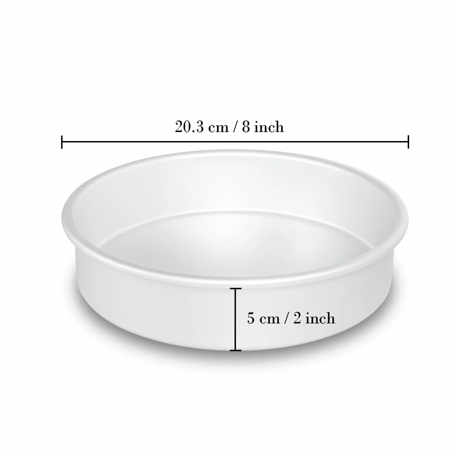 Zestaw 3 aluminiowych foremek do ciasta 20 cm okrągłe formy do tortu