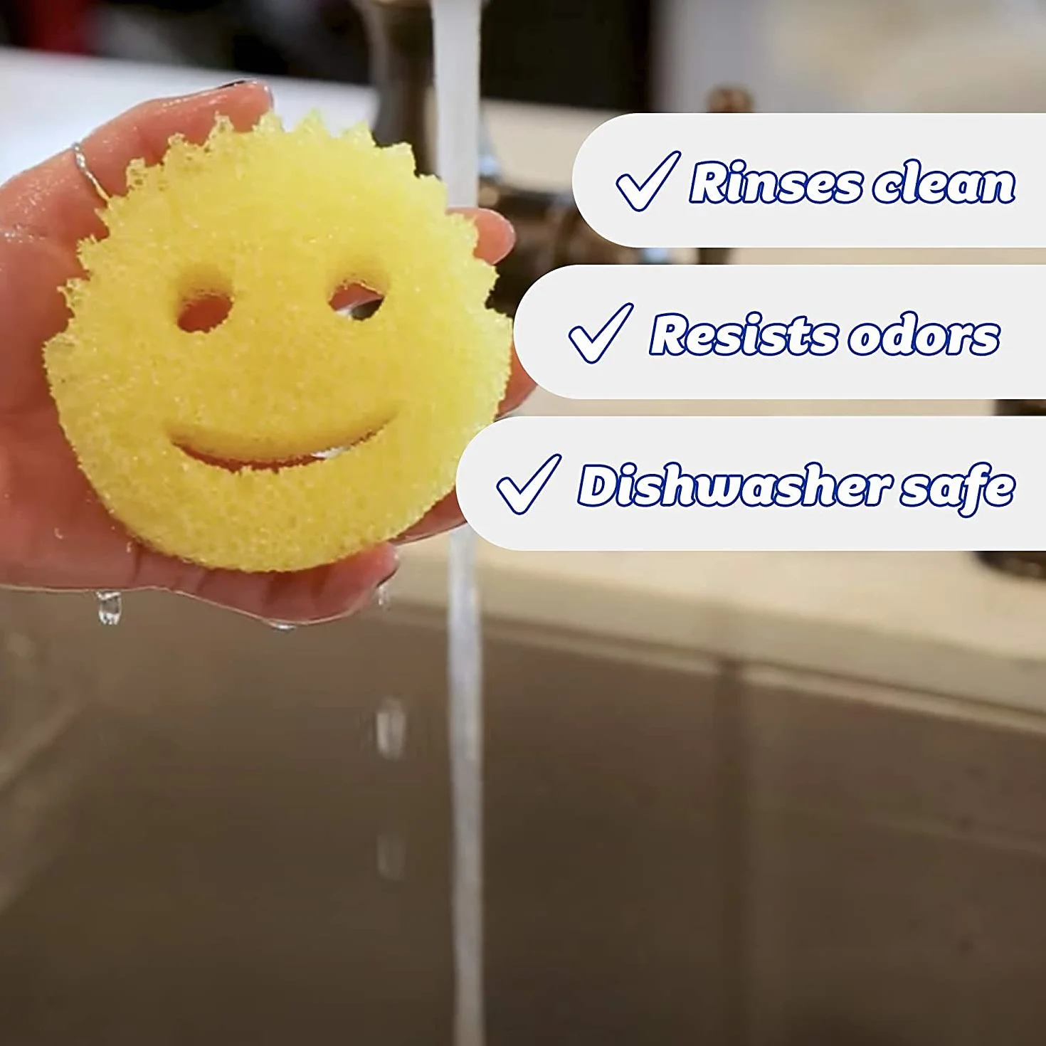 Scrub Daddy Gąbka Do Czyszczenia, Żółty, 4 Szt.