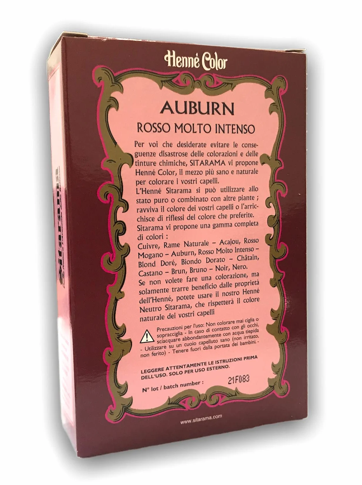 Sitama Proszek Henne Color Auburn Czerwony Bardzo Intensywny, 100 Gramów