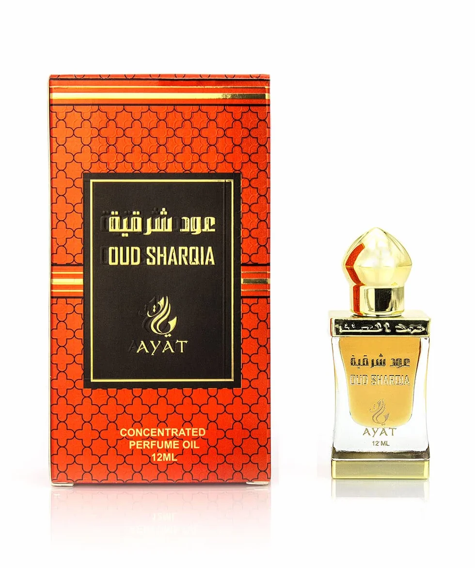 Ayat Perfumes - olejek zapachowy 12 ml Dubaju, bezalkoholowy musk Halal dla mężczyzn i kobiet, ekstrakt z perfum/attar zapewniający długotrwały zapach, arabski zapach wyprodukowany w Dubaju (Oud