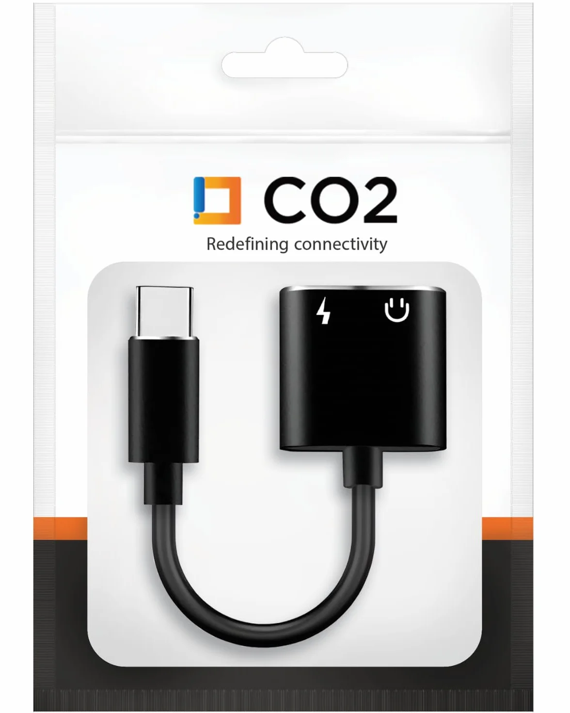 CO2 Adapter USB-C do Mini Jack 3,5 mm AUX z Przetwornikiem DAC 128 kHz HD, Hi–FI Najwyższa Jakość Dźwięku, Czarny, Kabel Kompatybilny z iPhone 16, 15, Pro, Max, Plus, MacBook, iPad Pro, Samsung (DAC)