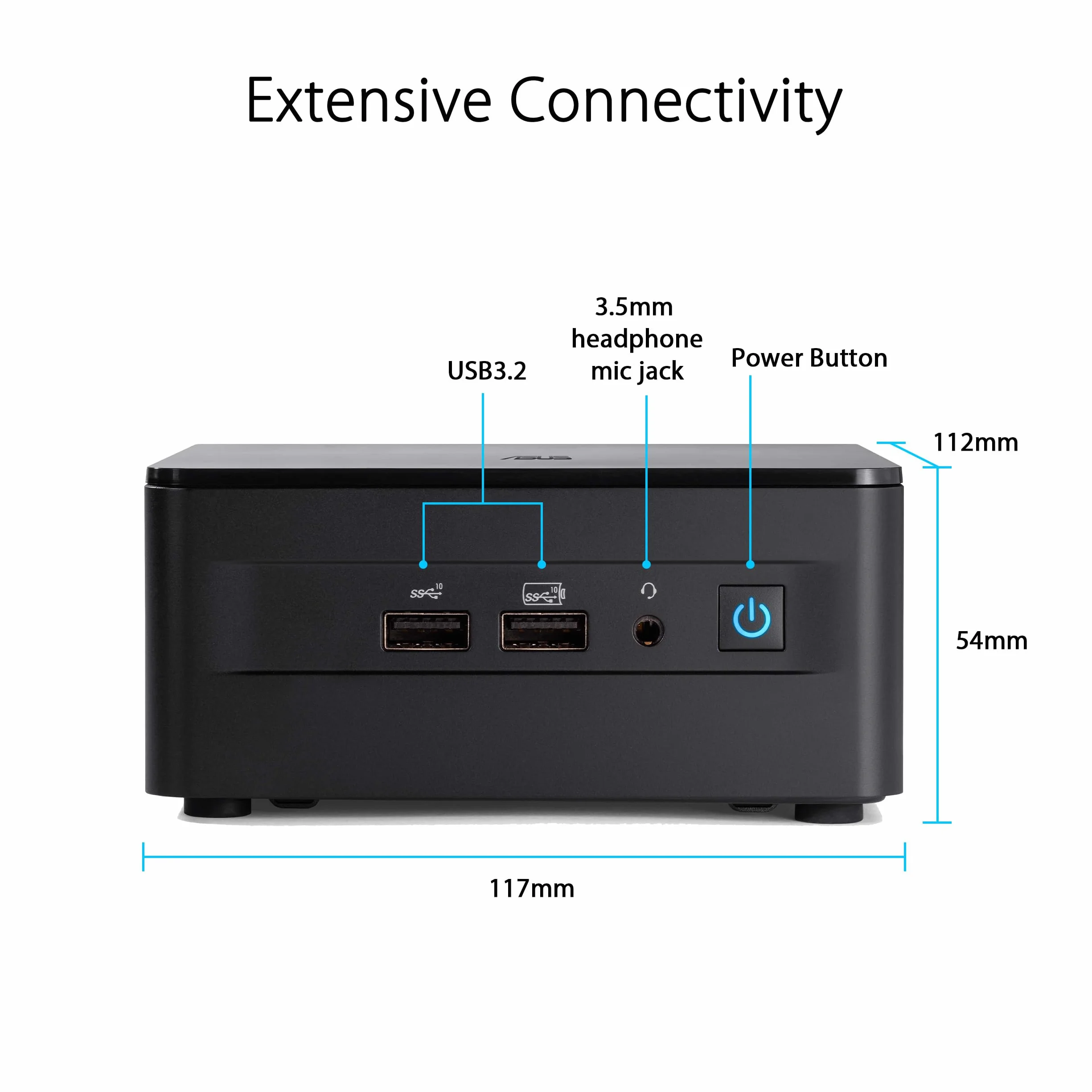 ASUS NUC 12 Pro Kit RNUC12WSKV500002I - Barebone - Mini PC - 1 x Core i5 1250P - RAM 0 GB - Intel Iris 6E)