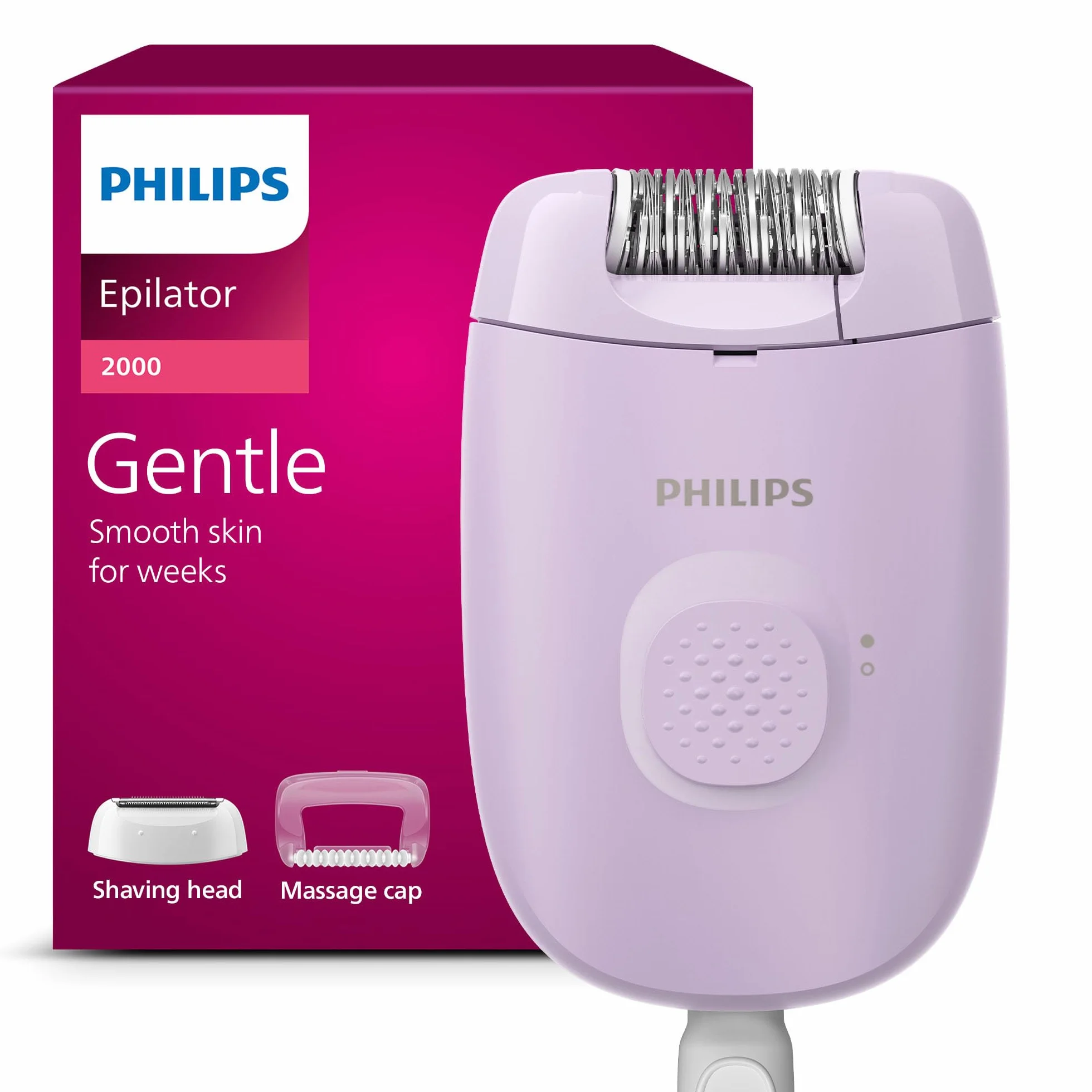 Golarka Philips Series 2000, przewodowa golarka do ciała i wrażliwych okolic, depilacja i golenie, urządzenie do usuwania owłosienia dla kobiet, model BRE237/00