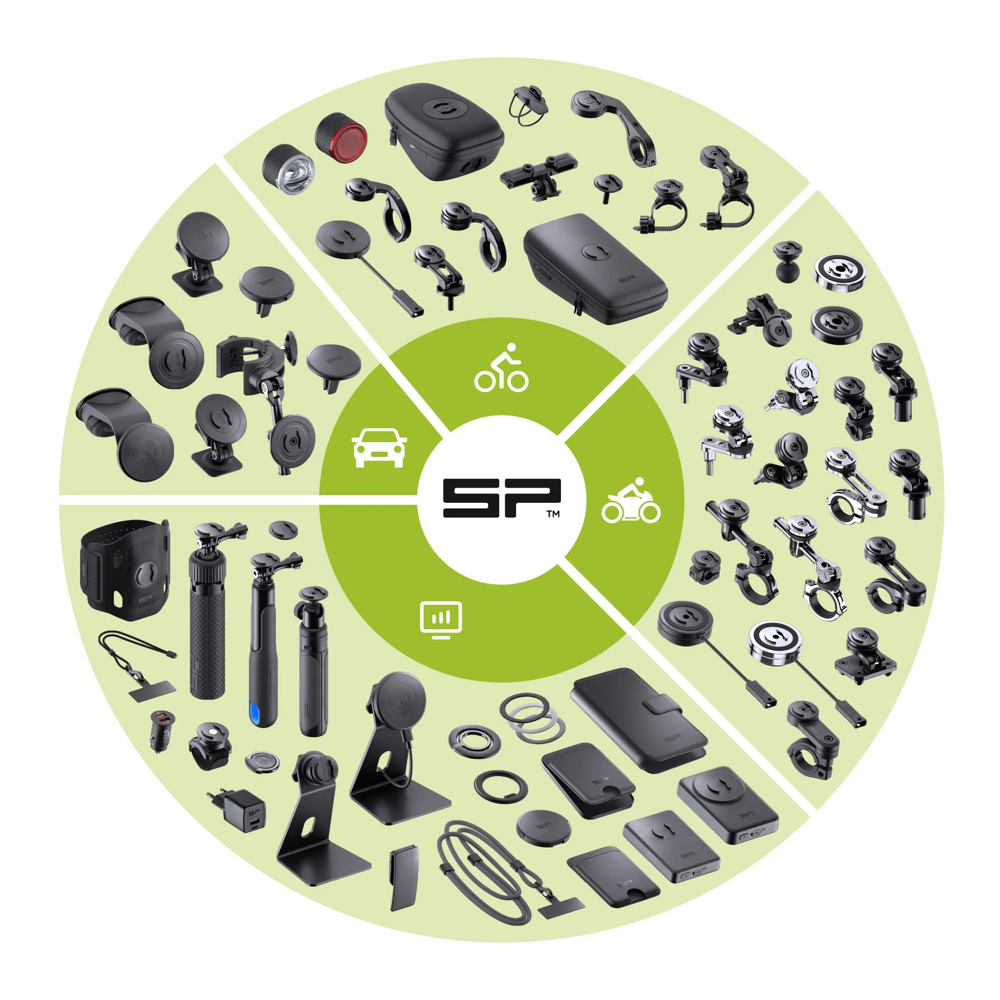SP CONNECT Zestaw na rower szosowy kompatybilny z iPhone 17 Pro Max |SPC+| Uchwyt na telefon do roweru szosowego | Uchwyt na telefon do roweru Gadget