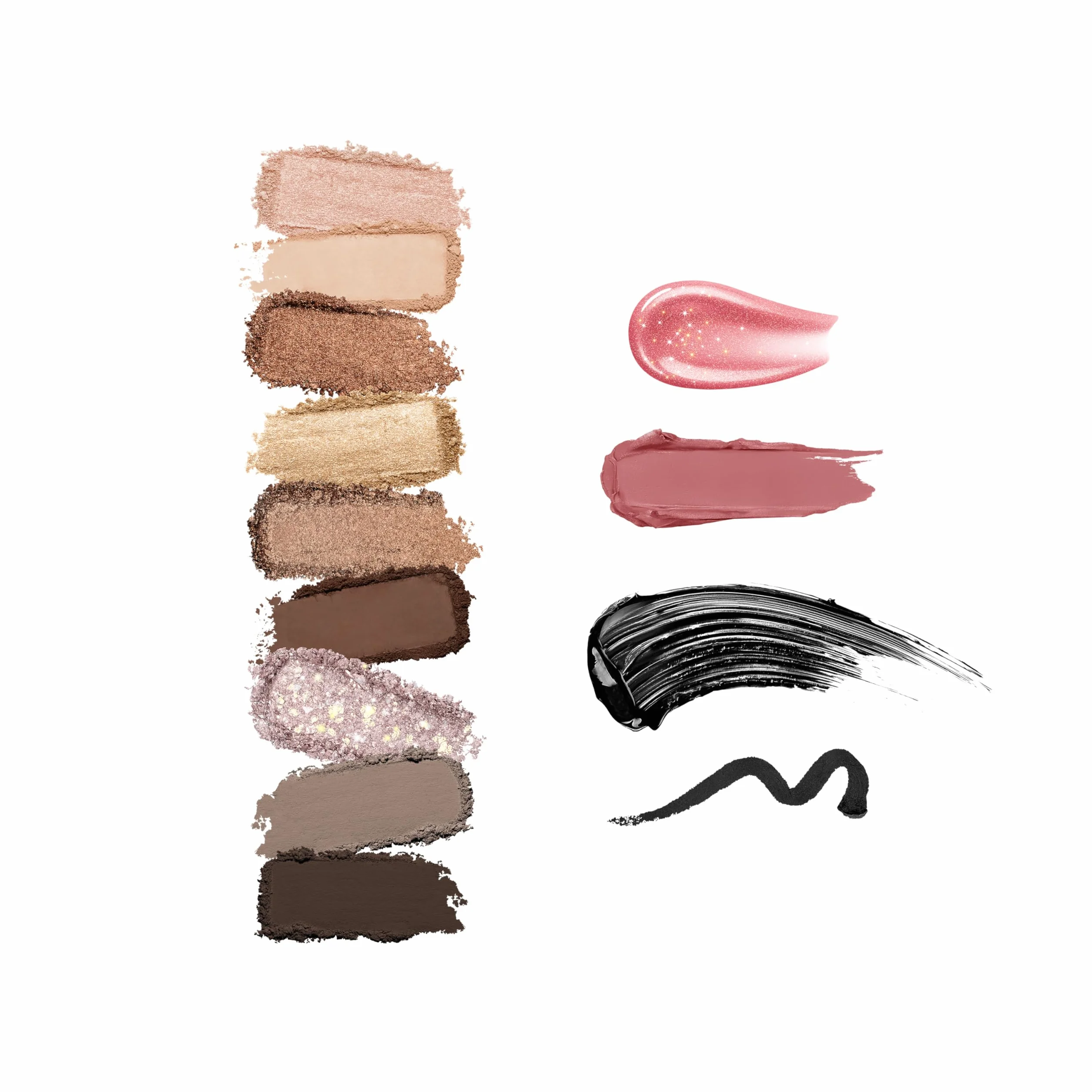 KIKO Milano Snow-Kissed Holiday Timeless Look Makeup Gift Set, Zestaw Upominkowy Do Makijażu: Tusz Do Rzęs Zwiększający Objętość, Eyeliner, Paleta Cieni Do Powiek, Błyszczyk I Pomadka