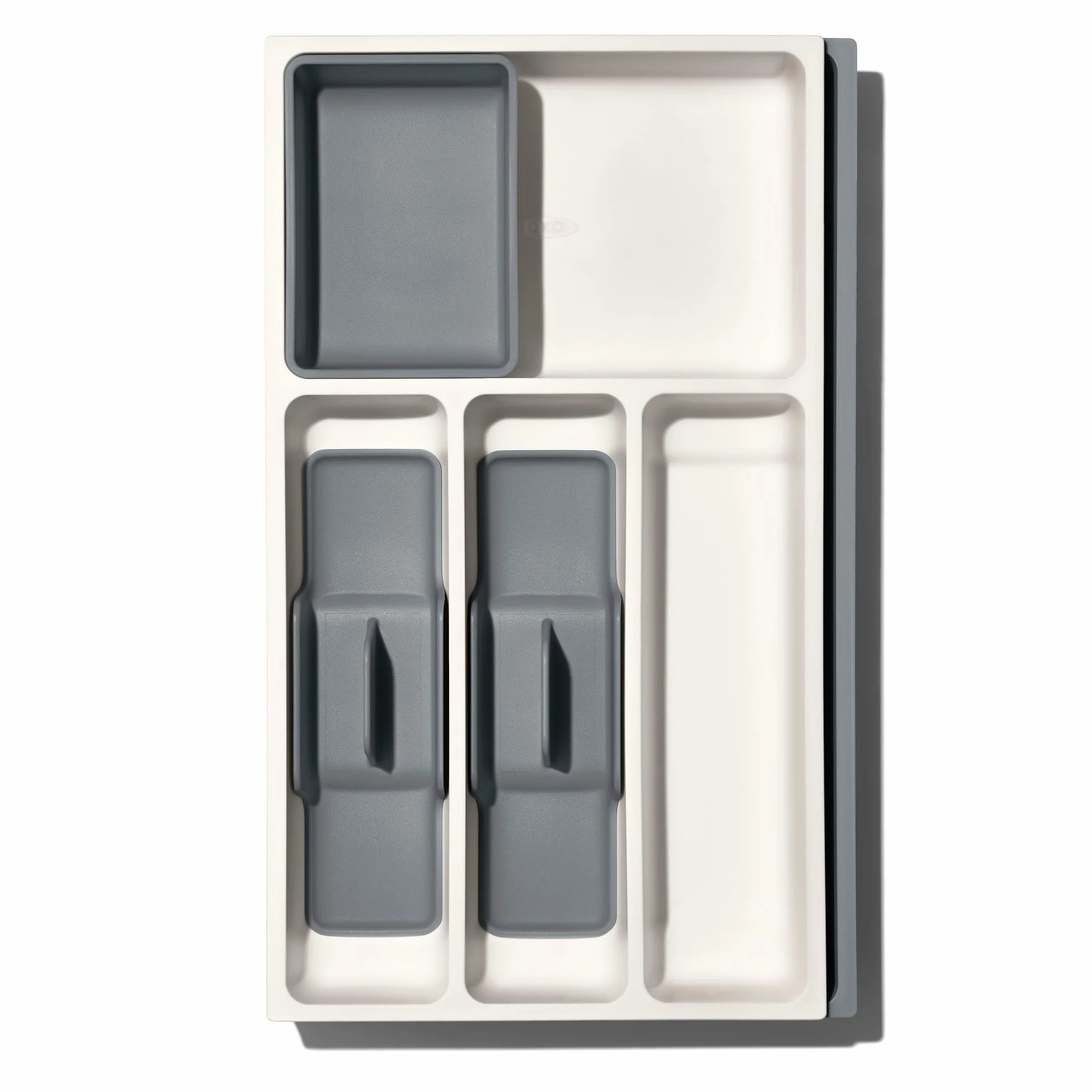 OXO Good Grips regulowany organizer na przybory do szuflady kuchennej, biały