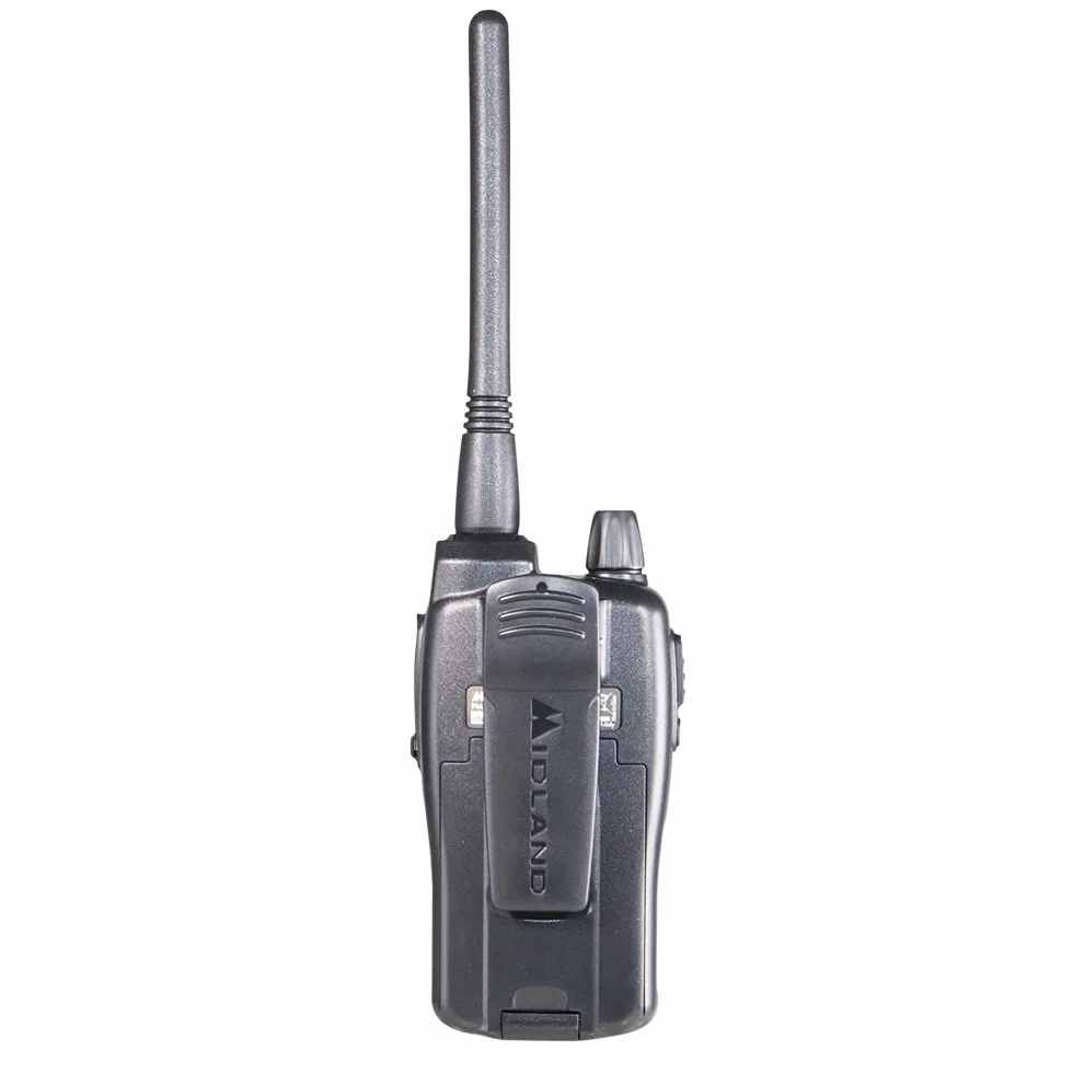 Midland G9 Pro C1385.05 zestaw 4 urządzeń radiowych, 4 x krótkofalówki, wodoszczelne i z przyciskiem awaryjnym, wysoka jakość o bardzo dużej mocy nadawania, czarny, zestaw 4 walizek G9 Pro