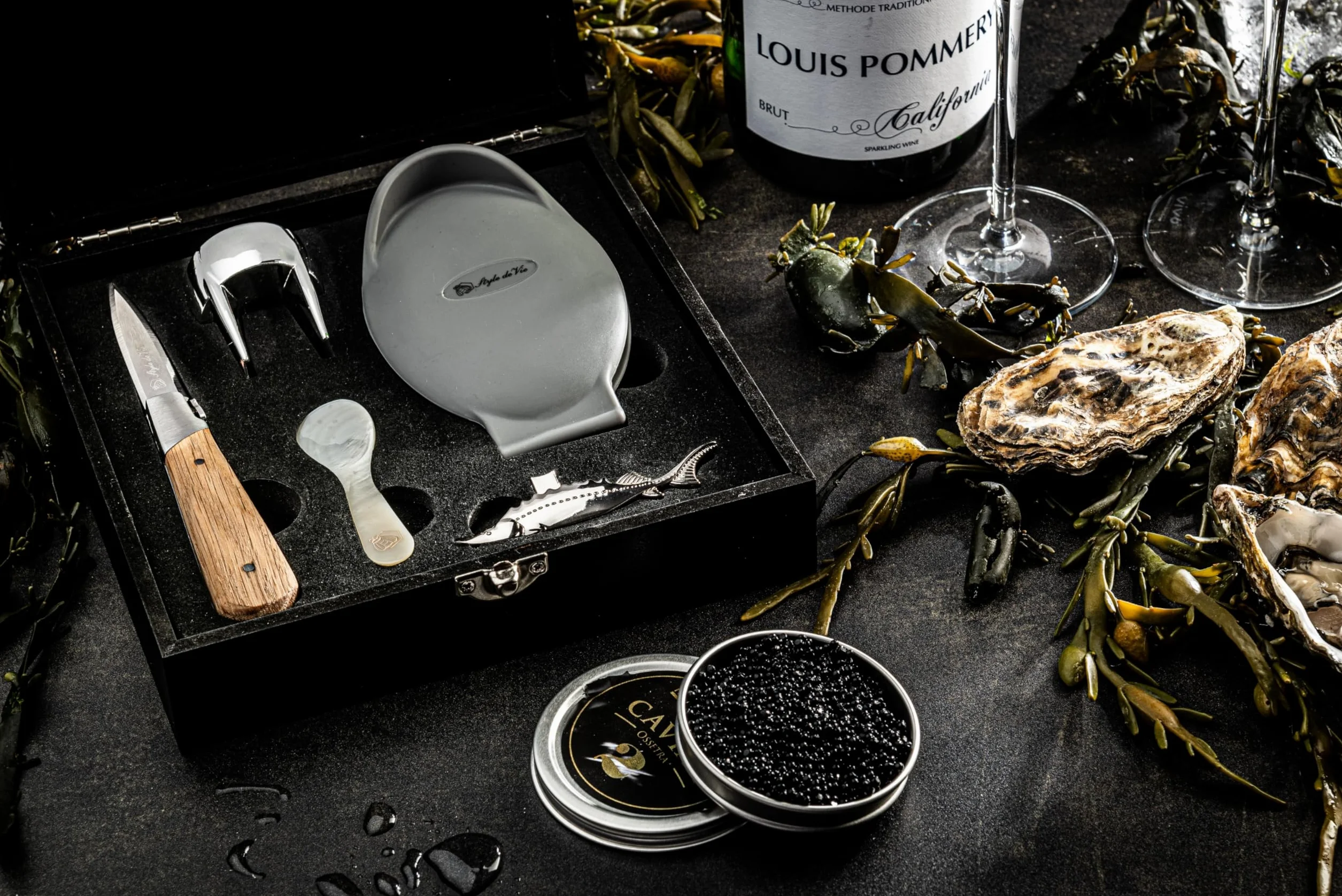 Laguiole Style de Vie Oyster Gift Set Exclusive Edition 'Luxury Line'