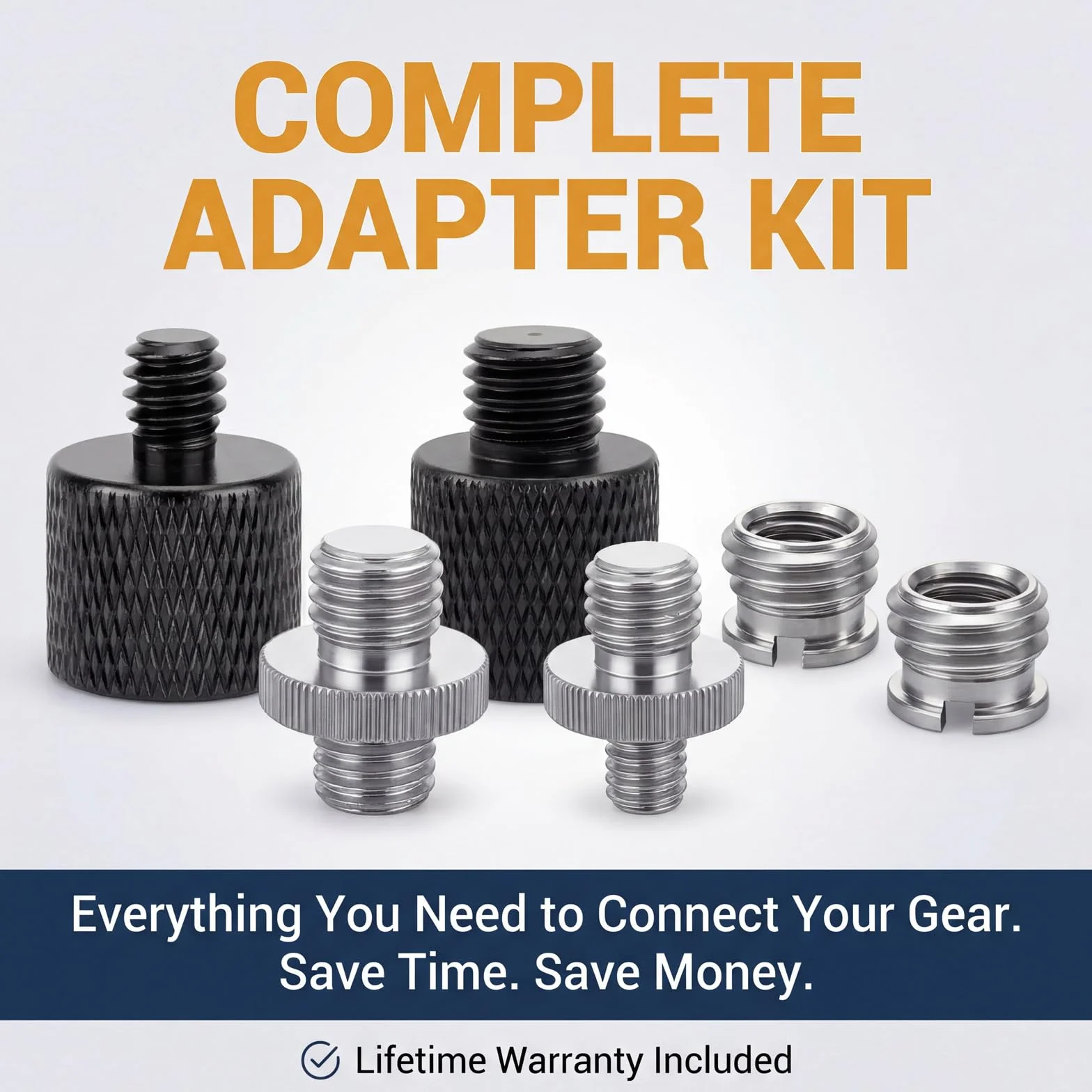 6 sztuk adaptera do statywu 1/4 na 3/8 cala, adapter do statywu z gwintowanym mocowaniem 1/4 na 3/8 cala, adapter śrub do statywu, adapter mikrofonostojaka, adapter śruby do kamery, adapter