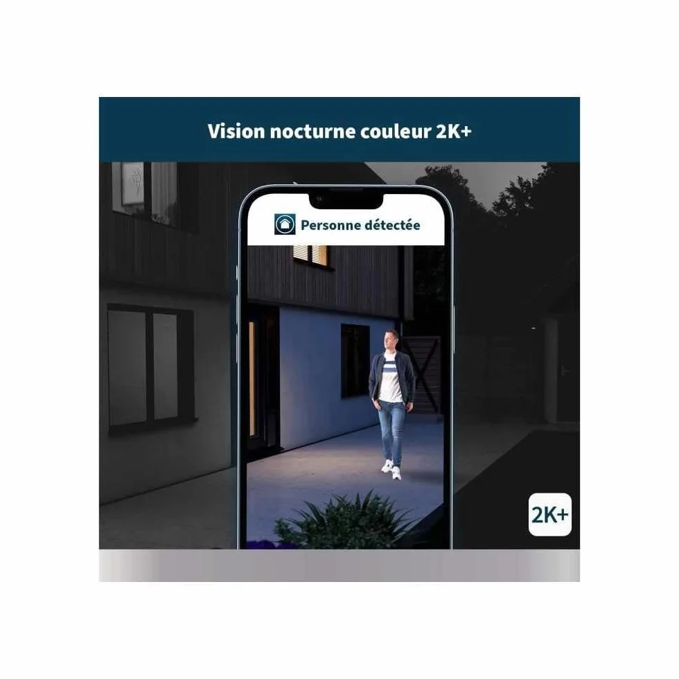 Arlo Zewnętrzna kamera bezpieczeństwa Pro 5 WLAN, 2K UHD, zestaw 2 szt., biały, ulepszone widzenie w nocy, kąt widzenia 160°, dźwięk dwukierunkowy, z wersją próbną bezpiecznego planu