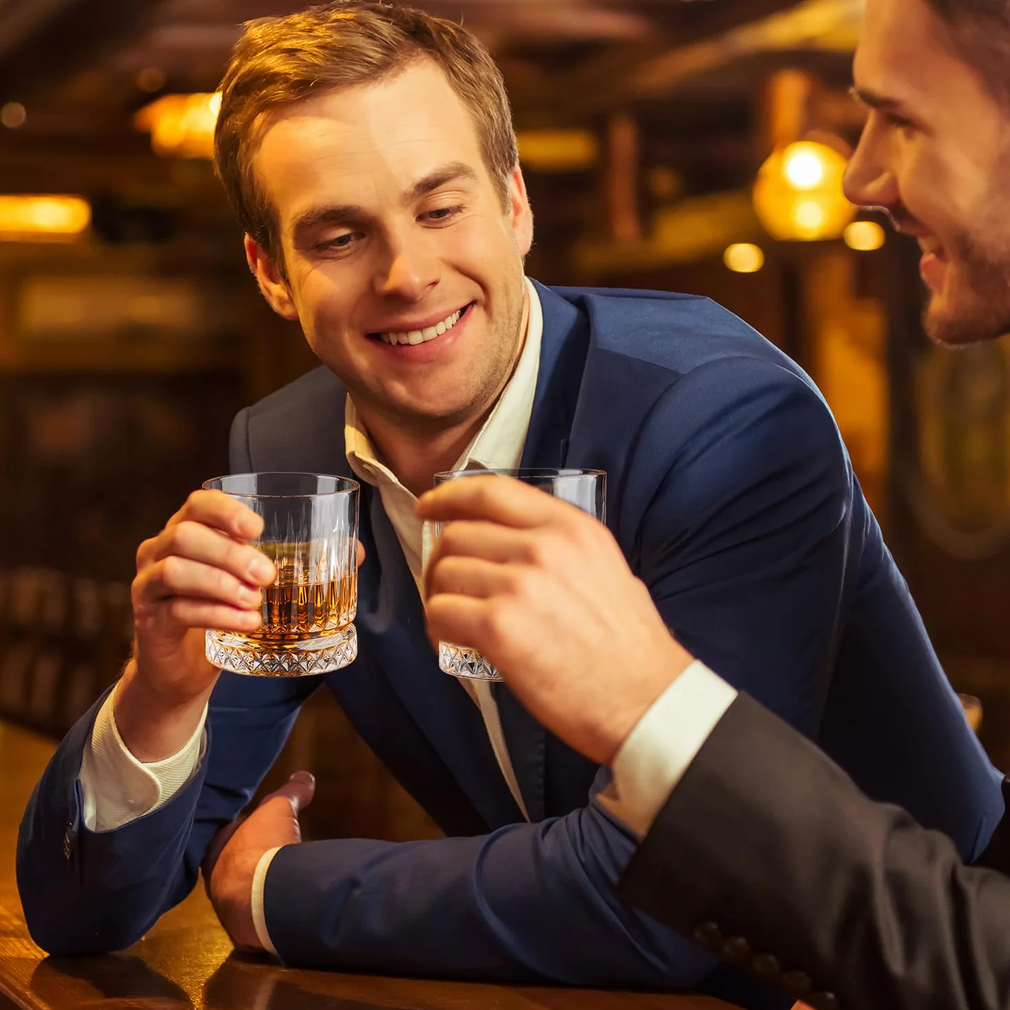 Zestaw 6 szklanek do whisky 330 ml staromodne ciężkie szkło