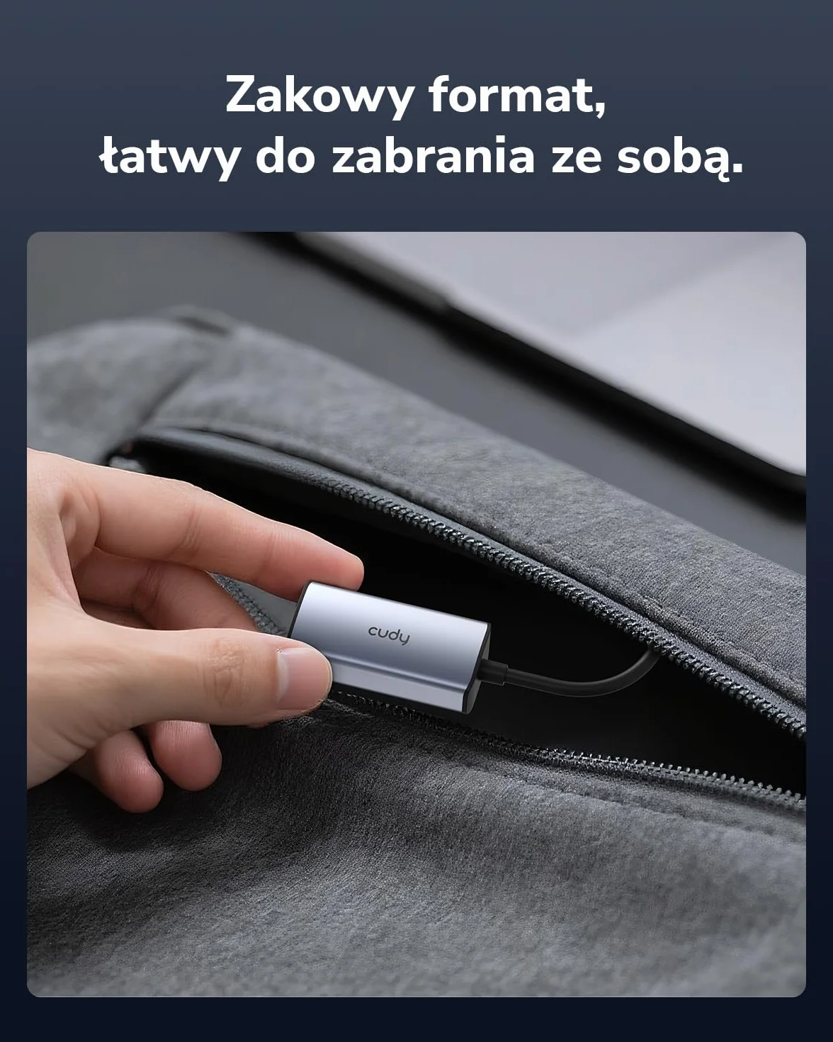 Cudy Adapter Ethernet USB-C na 2,5 Gb/s, przewodowy adapter sieciowy, aluminiowy adapter RJ45 2500 Mb/s Thunderbolt LAN, kompatybilny z MacBookiem, iPhone 15/16, Steam Deck, Switch, UE25C