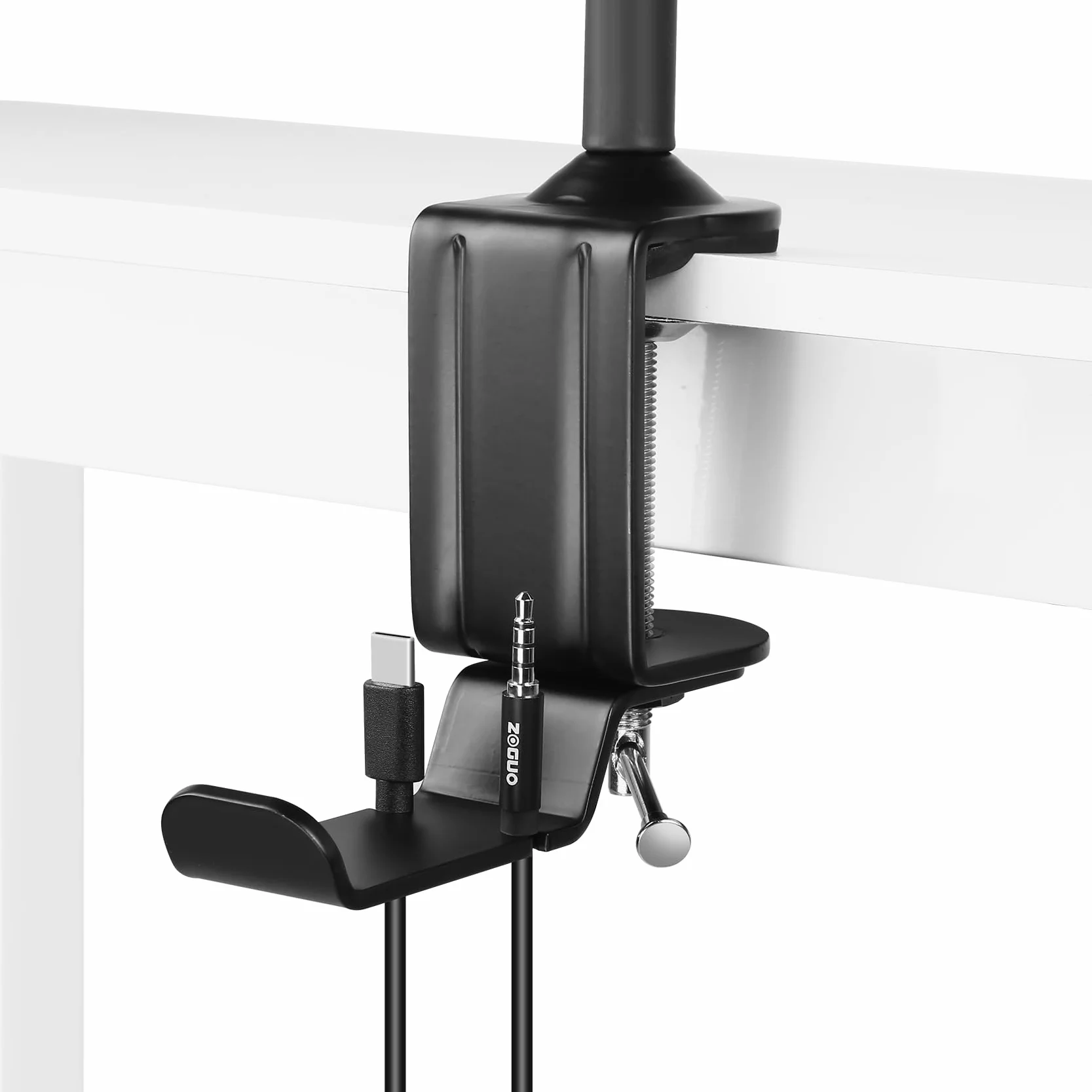 Facecam Webcam Ring Light Stand, składane ramię 61 cm i lampa do selfie 26 cm z haczykiem na słuchawki kompatybilny z kamerami internetowymi Elgato Facecam, Facecam pro