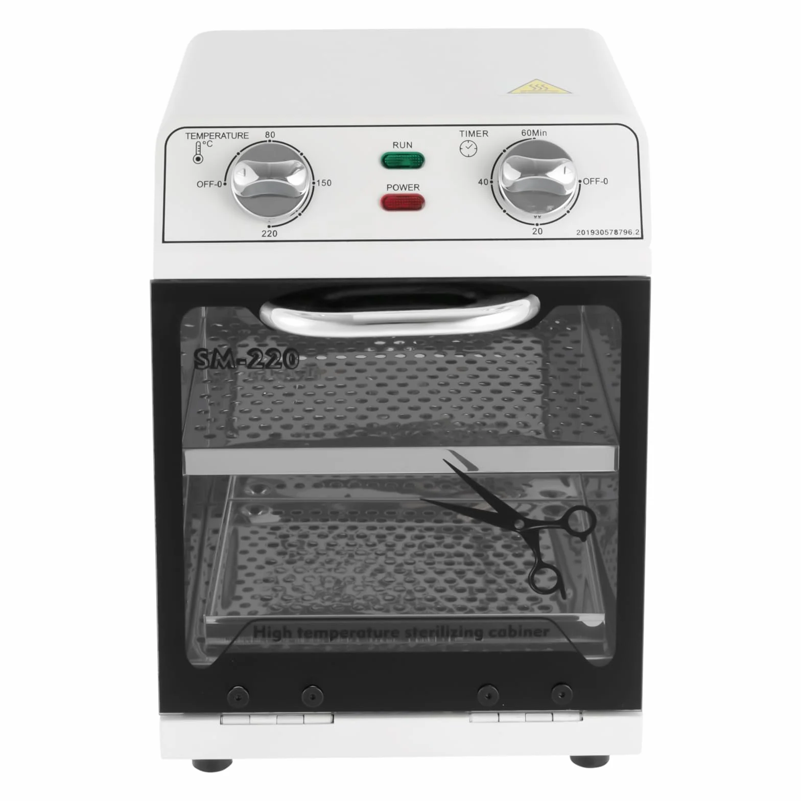 Sterylizator na gorące powietrze, 600 W, wysoka wydajność, sucha temperatura, sterylizator do paznokci, sterylizator z timerem i regulatorem temperatury 32-428℉