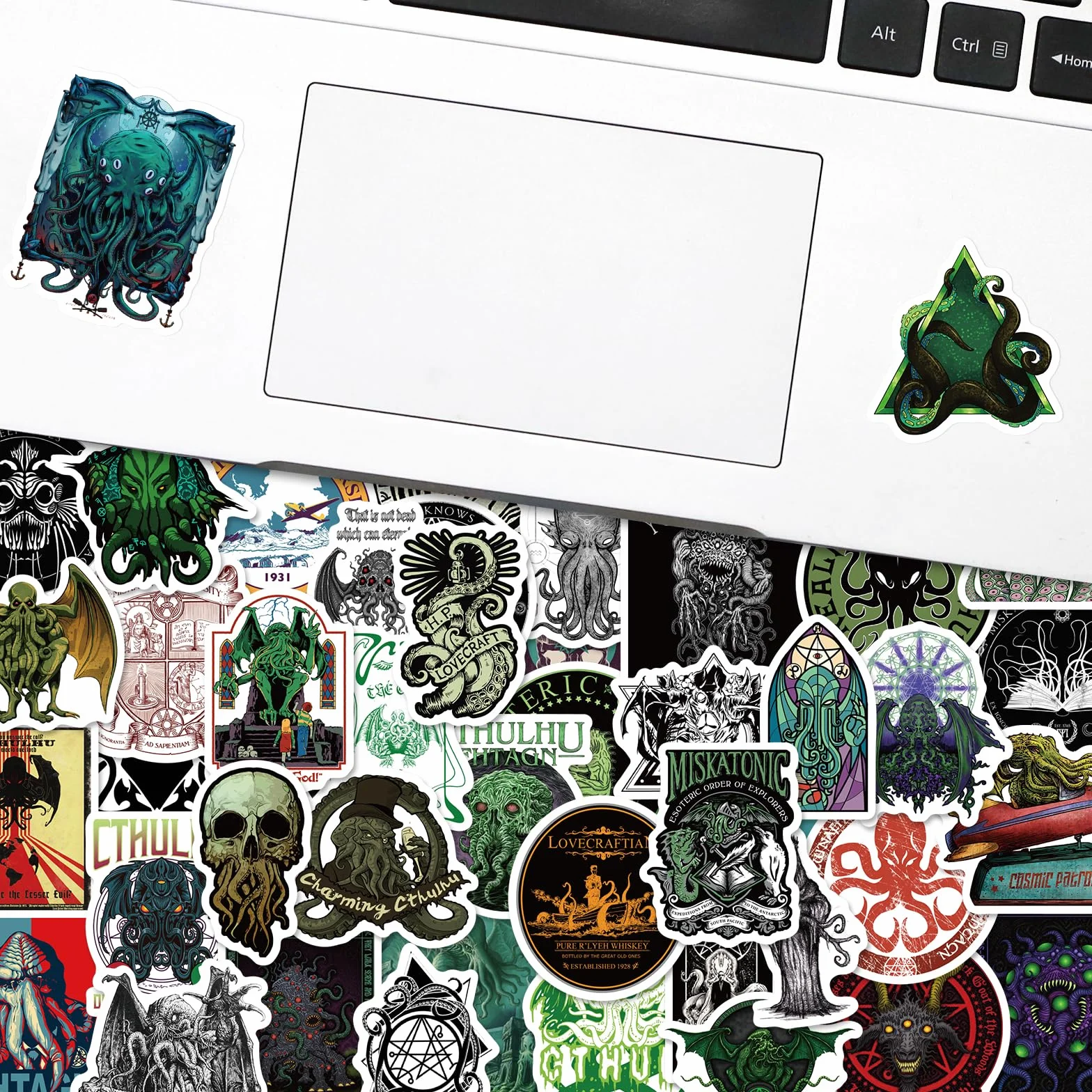 Cthulhu Naklejki anime 50 sztuk, wodoodporne winylowe naklejki anime na laptopa, kask, motocykl, walizkę, rower, deskorolkę, zestaw naklejek dla dorosłych