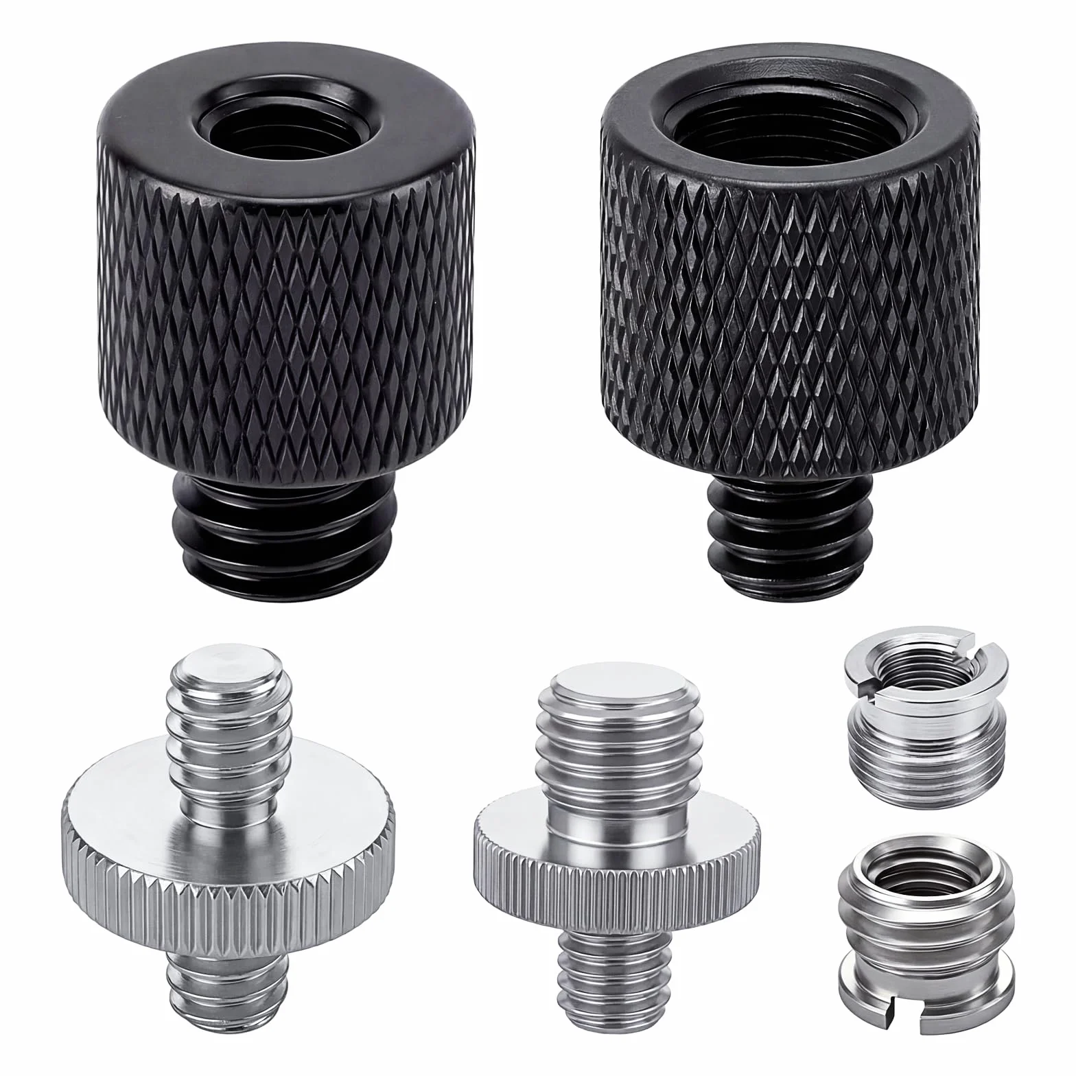 6 sztuk adaptera do statywu 1/4 na 3/8 cala, adapter do statywu z gwintowanym mocowaniem 1/4 na 3/8 cala, adapter śrub do statywu, adapter mikrofonostojaka, adapter śruby do kamery, adapter