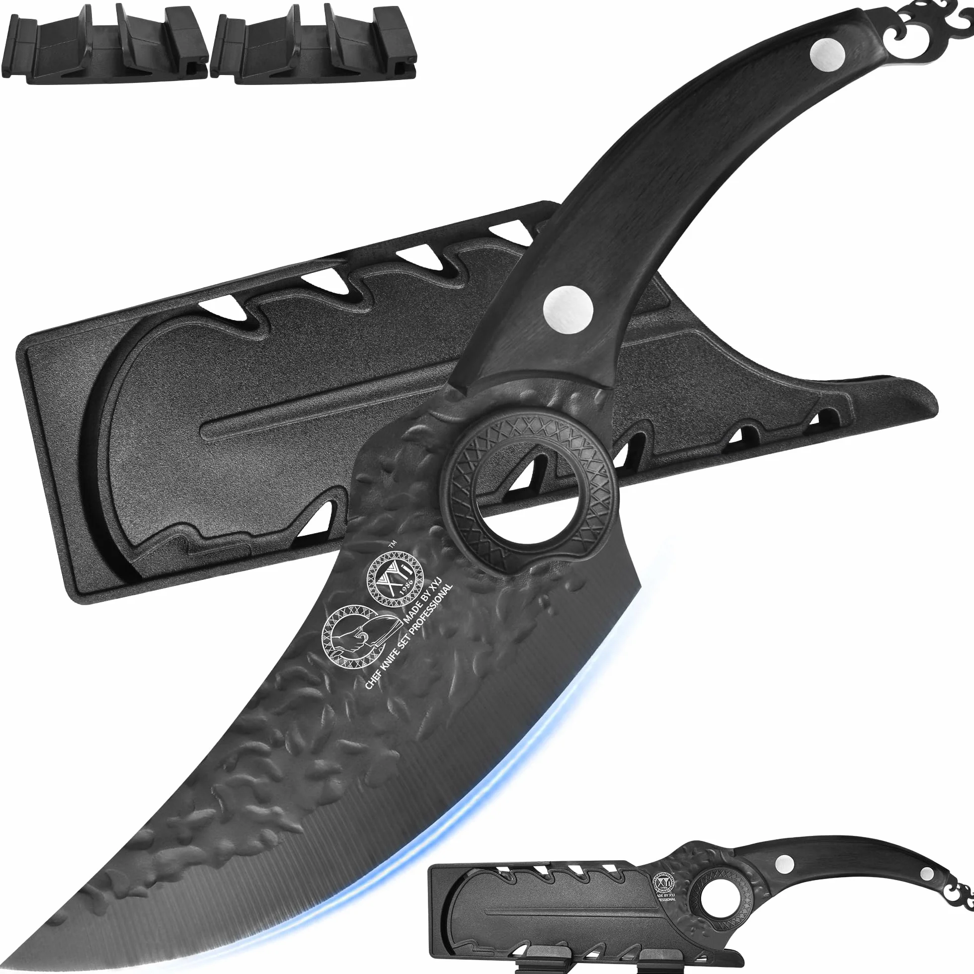 Forged Boning Knife 6 Inch, High Carbon Steel, Full Tang Wood Handle, Chef Knife with Sheath