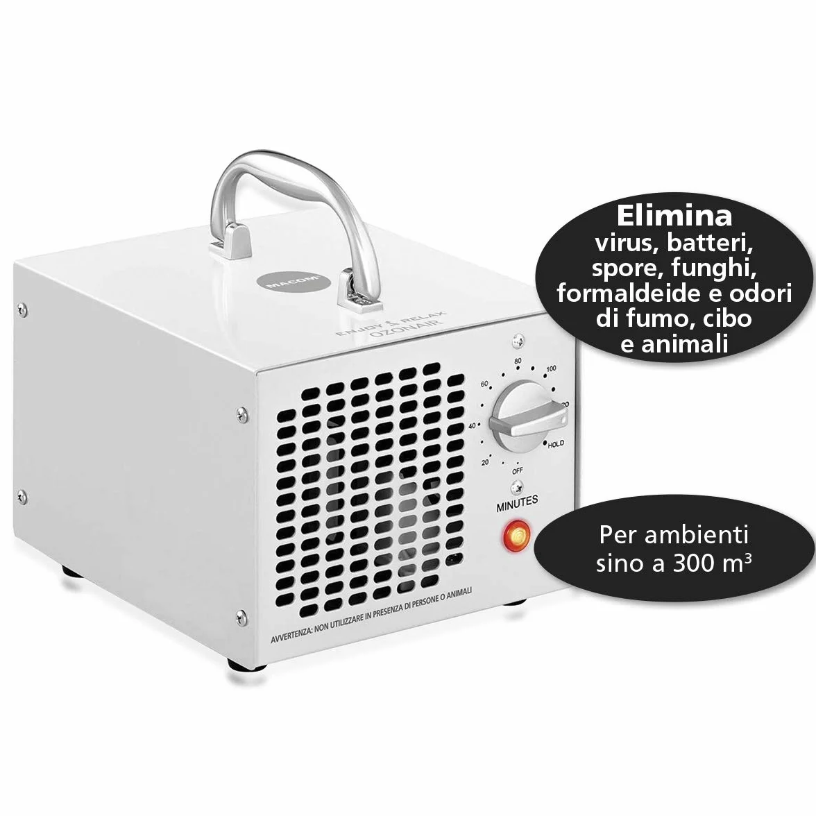 Macom Generator Ozonu 5000 mg/h Biały 1,56 kg