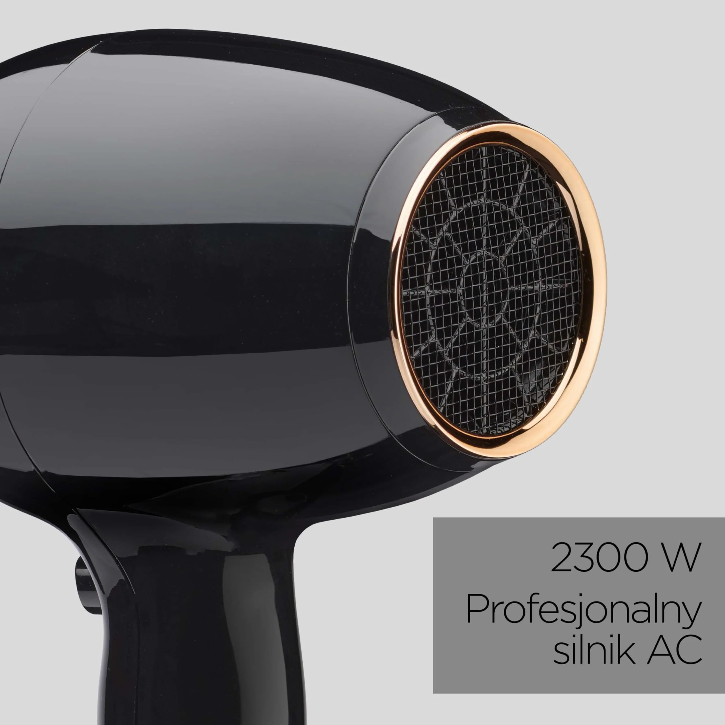 Suszarka do włosów BaByliss Pro Power - Suszarka do włosów o mocy 2300 W, Profesjonalny silnik AC, jonizacja zapobiegająca puszeniu się włosów, 3 ustawienia temperatury i 2 prędkości, Czarny, D5245E