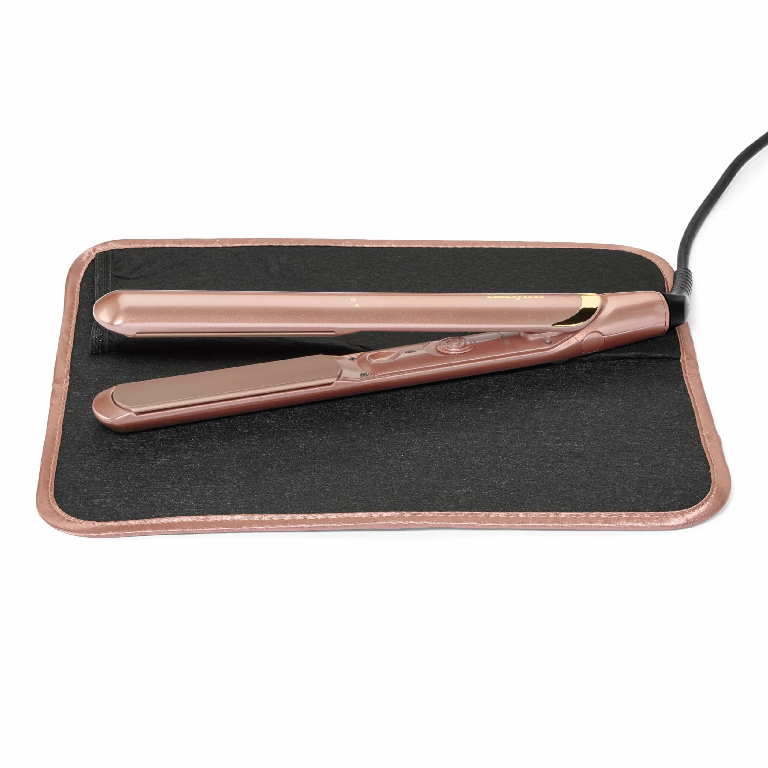 Prostownica BaByliss Rose Gold - ceramiczne płytki do gładkiej stylizacji, wielonapięciowa, do stosowania na całym świecie, ultraszybkie nagrzewanie w 15s., 3 ustawienia temperatury do 235°C, 2598PE