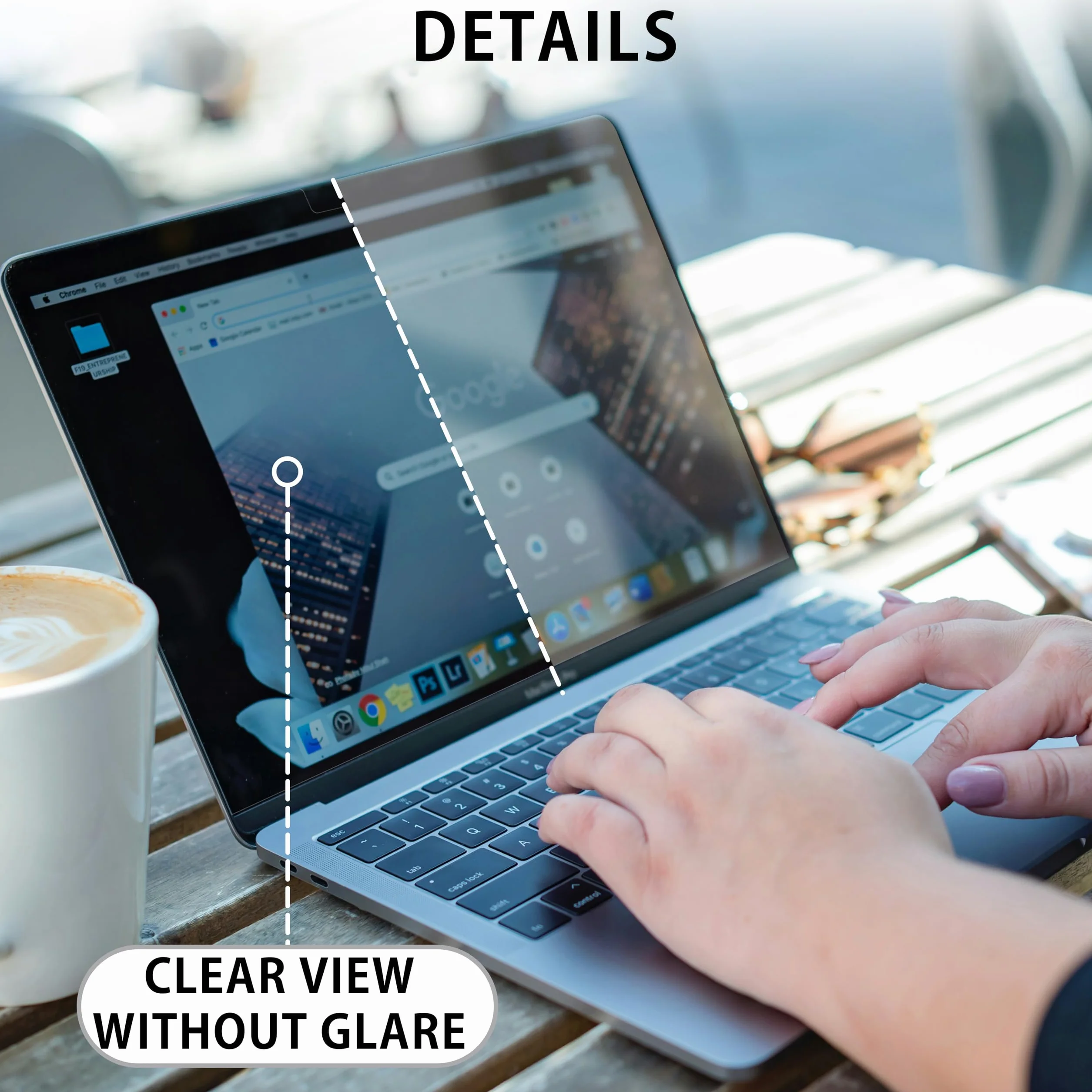MyGadget 2x Matowa osłona ekranu kompatybilna z Apple MacBook Air 13,6 cala [od 2022 roku - A2681 | A3113, M3 & M2], folia HD antyrefleksyjna, szkło odporne na ślady i zarysowania