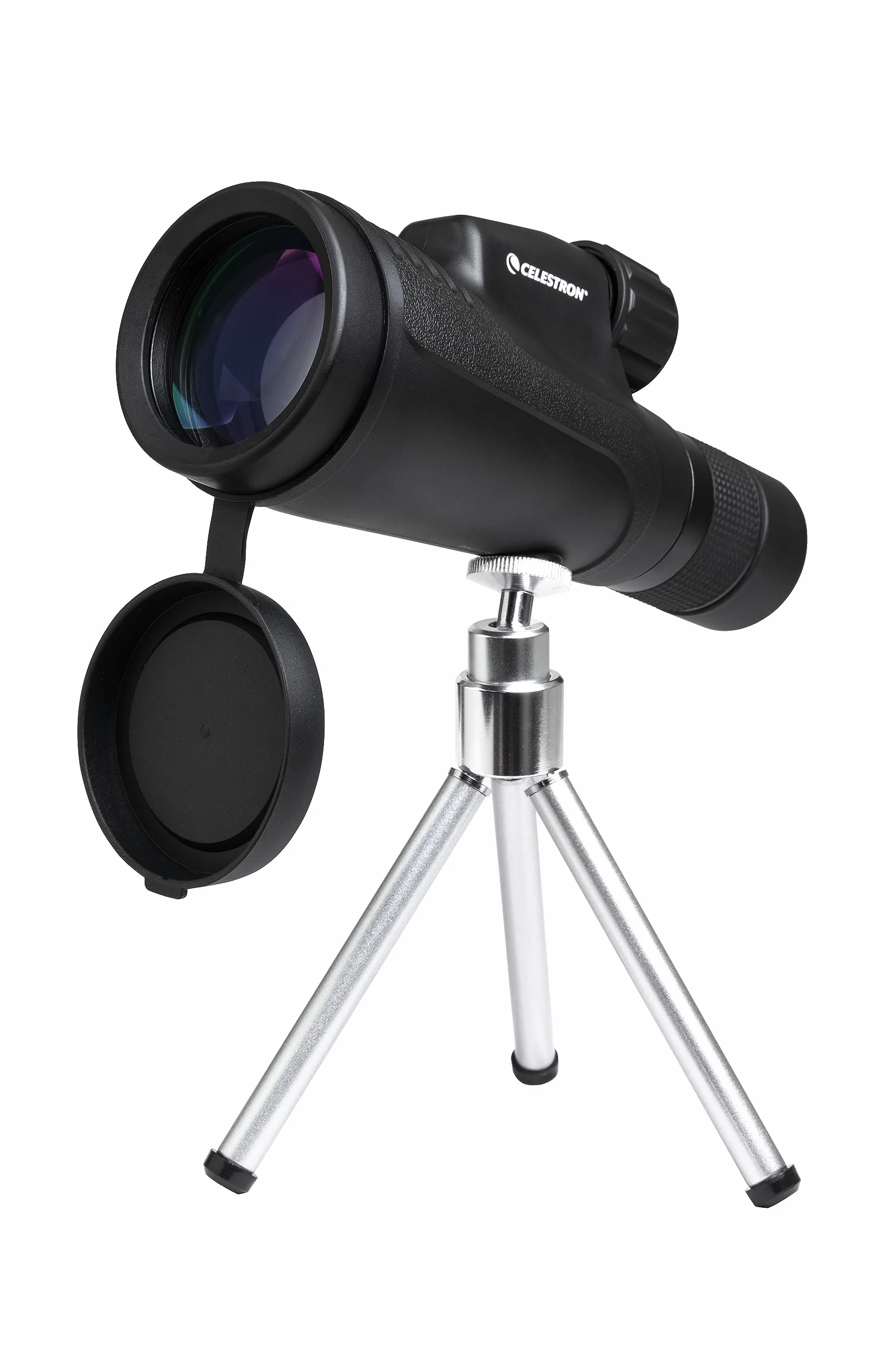 Celestron 72373 Outland X 10-30x50mm - Wodoodporny monokular Celestron 72373 Outland X 10–30x50 mm, statyw, oslony okularów, mocna obudowa, szklo pryzmat. BaK-4, wielopowlok. ukl. optyczny, czarny