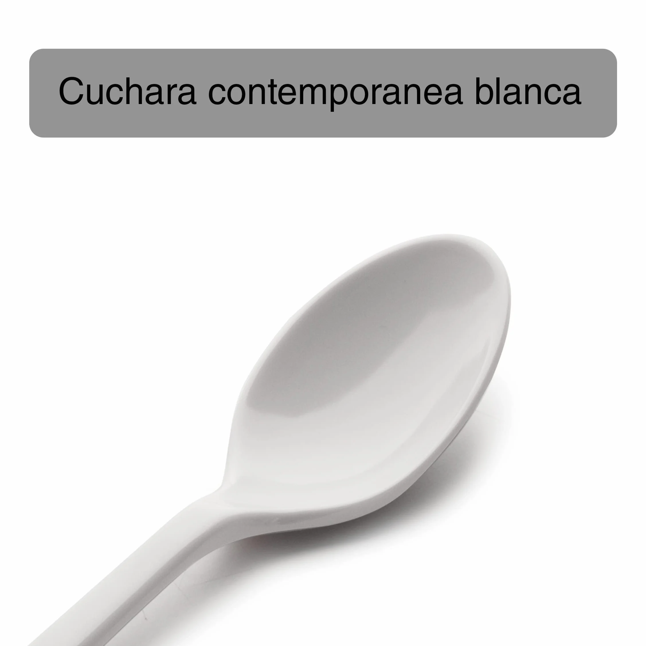 Lacor Melamine Classic łyżka biała 18 cm