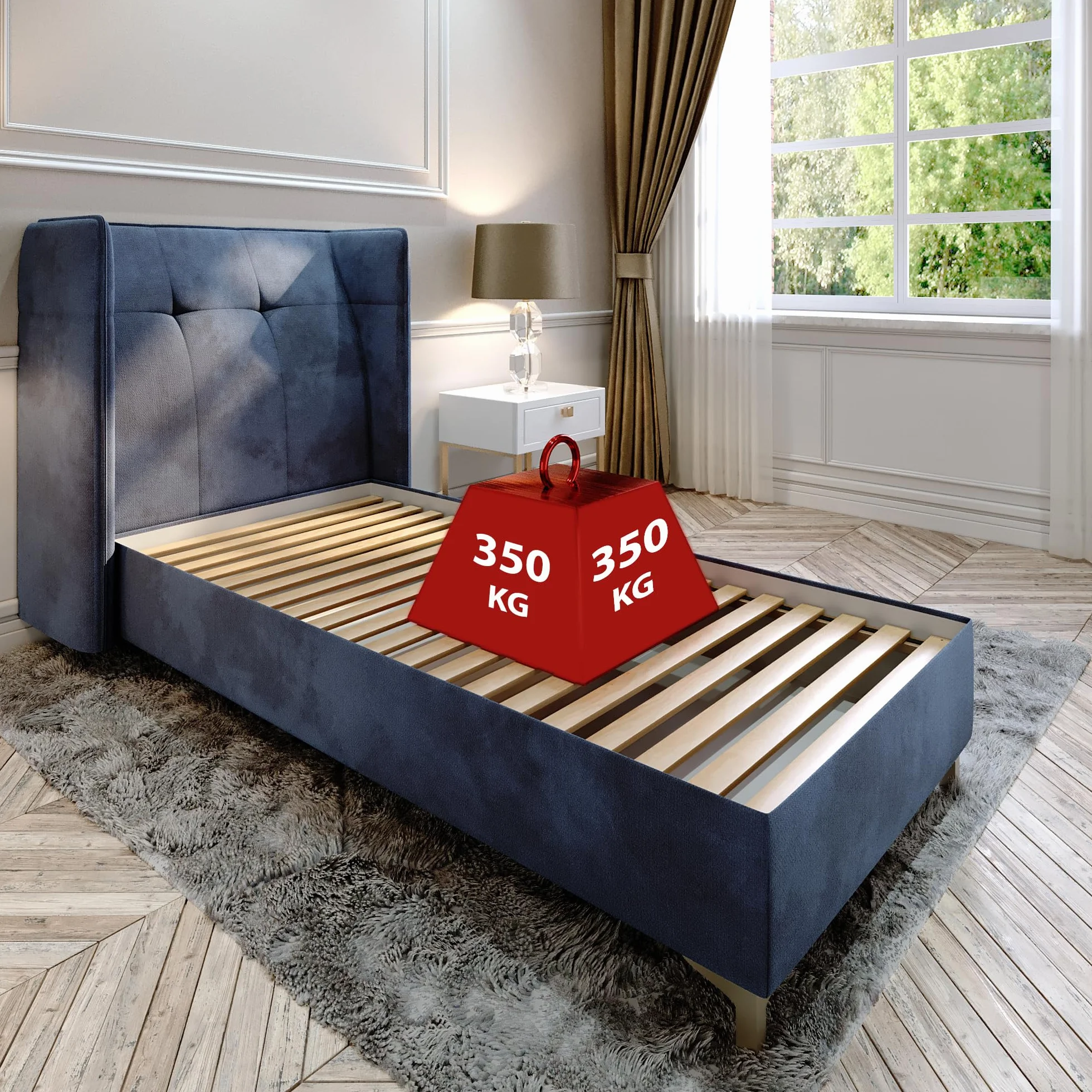 Stelaż rolowany Solid Frame LP17 100 x 200 cm do łóżka - wysokiej jakości zwijany stelaż listewkowy 17 prostych listew z drewna brzozowego połączonych taśmą. Bardzo mocna rama - wytrzymuje nacisk do