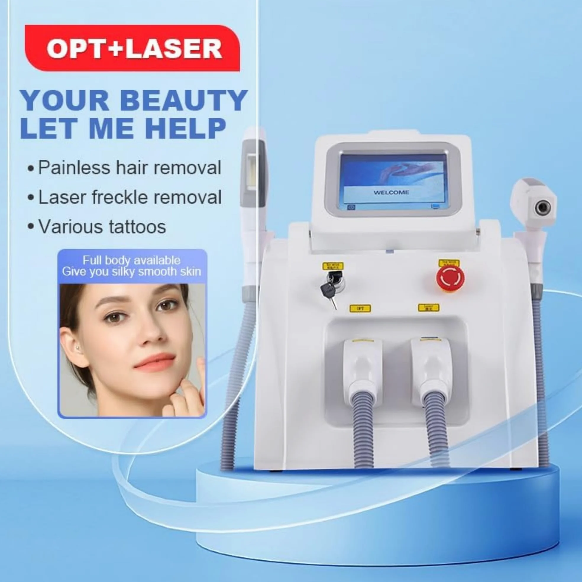 Depilator Laserowy Alexandrite Ice Platinum 2025, 3500W - Bezbolesne Urządzenie do Depilacji Diodowej dla Kobiet i Mężczyzn, Do Użytku Domowego (Kolor Czarny)