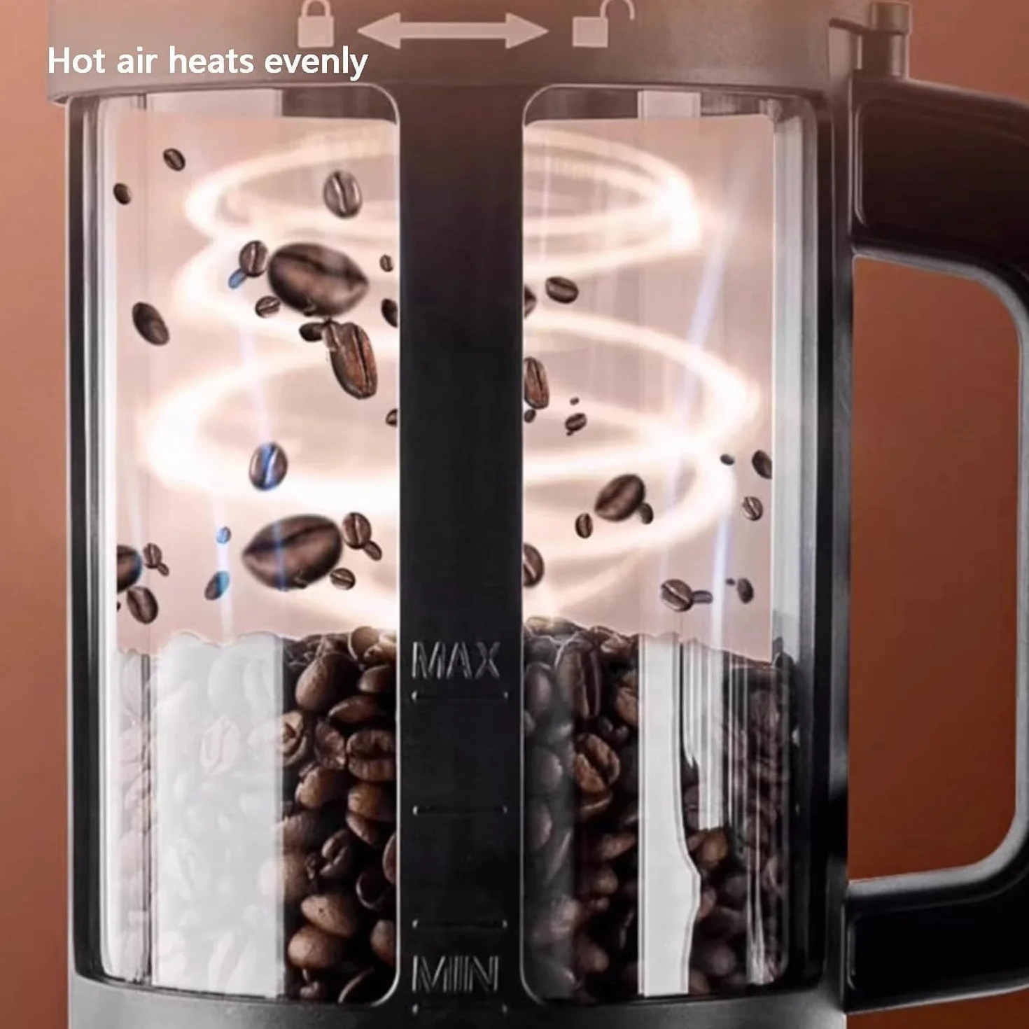 Elektryczna palarnia kawy 2400 W z regulowanym czasem i temperaturą, 300 g, zestaw do palenia dla Cafe