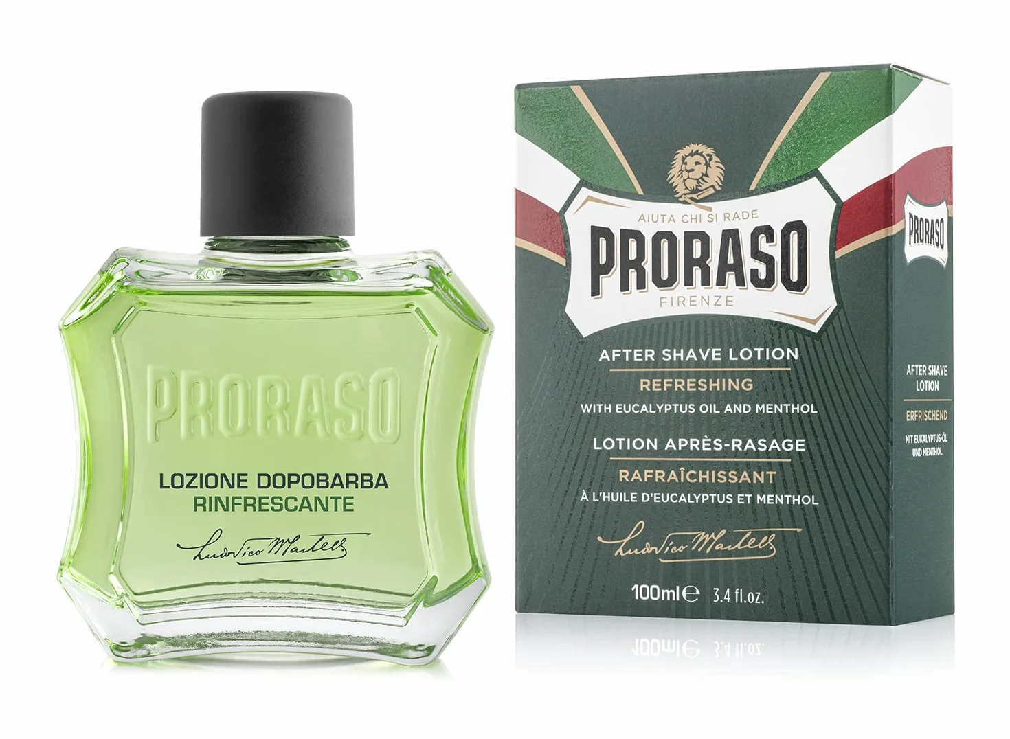 Proraso Odświeżający Tonowanie Płyn po Goleniu Balsam 100 ml Zielony