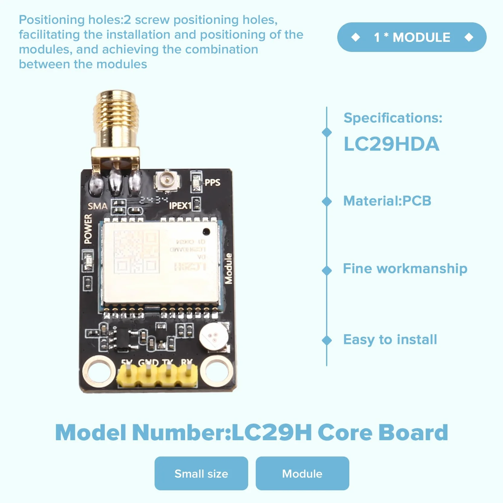 RTK Base Station Board LC29H Dual Band L1 L5 GPS moduł pozycjonowania o wysokiej dokładności LC29HDA