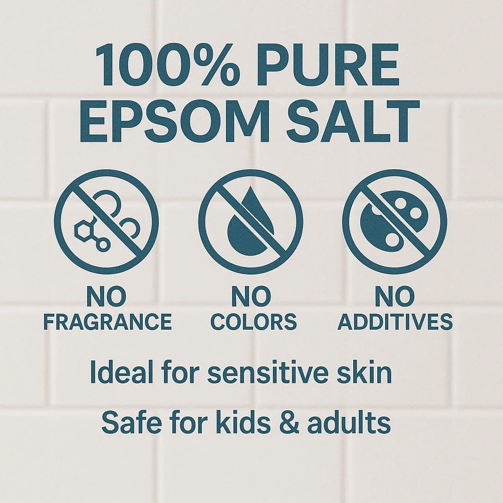 GiDeli Epsom sól do kąpieli Epsom Sól epsom siarczan magnezu gorzka sól siarczan magnezu czysty siedmiowodny, jakość farmaceutyczna. (500g)