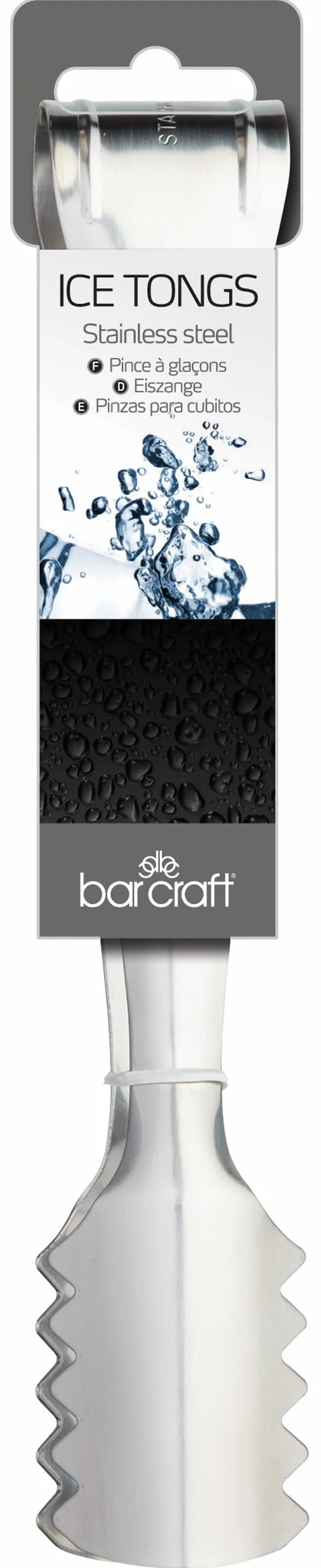 Bar Craft KCBCTONGS szczypce do kostek lodu 16 cm stal nierdzewna