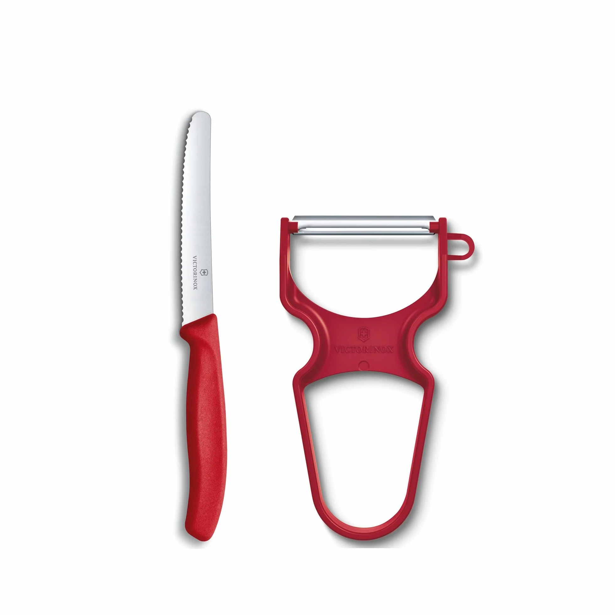 Victorinox Swiss Classic zestaw noży kuchennych 2 sztuki stal nierdzewna czerwone
