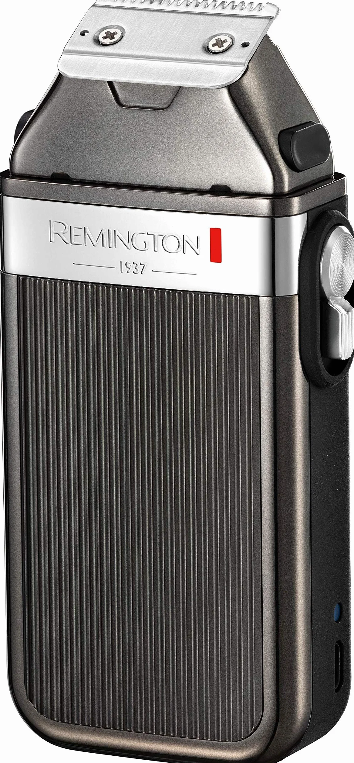 Remington, trymer do brody, ostrza ze stali nierdzewnej, 8 nakładek grzebieniowych 1.5-15mm, nakładka foliowa, grzebień z pokrętłem, bezprzewodowy, klasyczny, etui, srebrny, Heritage MB9100