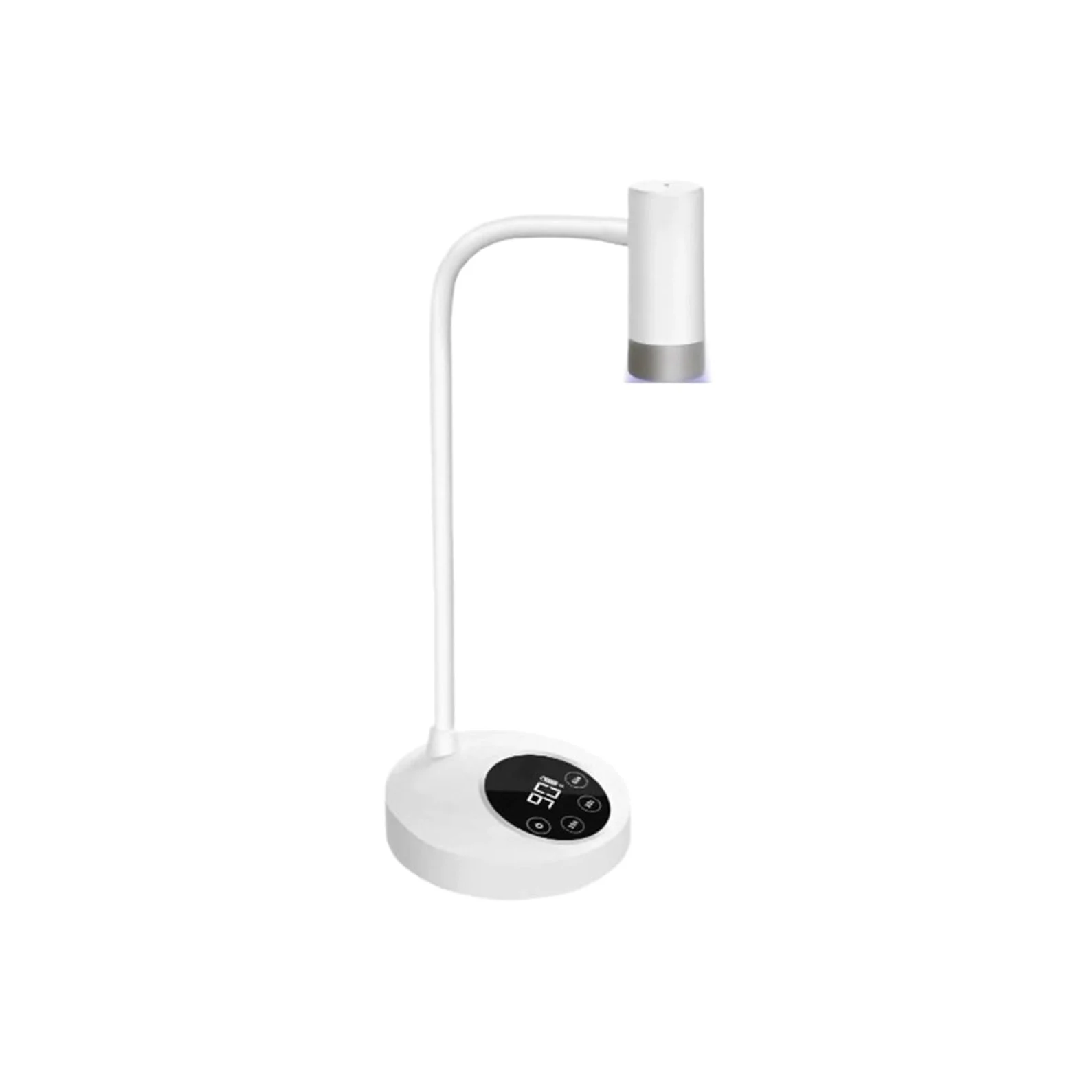 Lampa utwardzająca, lampa UV LED do paznokci, akumulatorowa lampa Gooseneck do paznokci, suszarka z 4 timerami i automatycznym czujnikiem, przenośna lampa UV do utwardzania (różowa) (biała 1)