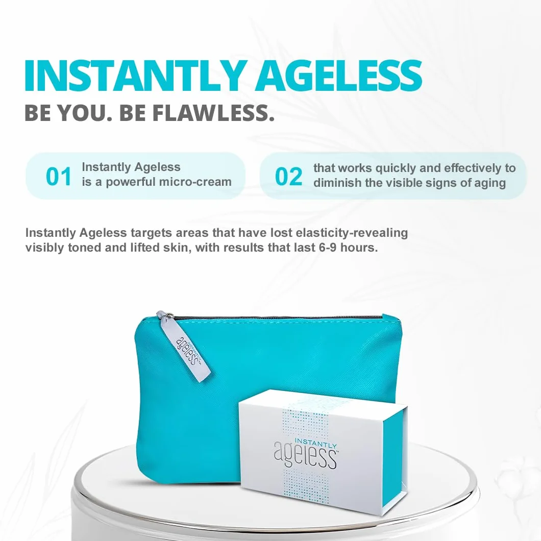 Jeunesse Direct Ageless 25 butelek z bezpłatną kosmetyczką do makijażu, zestaw 25 butelek Direct Ageless z bezpłatną torbą do makijażu Full Size Quest