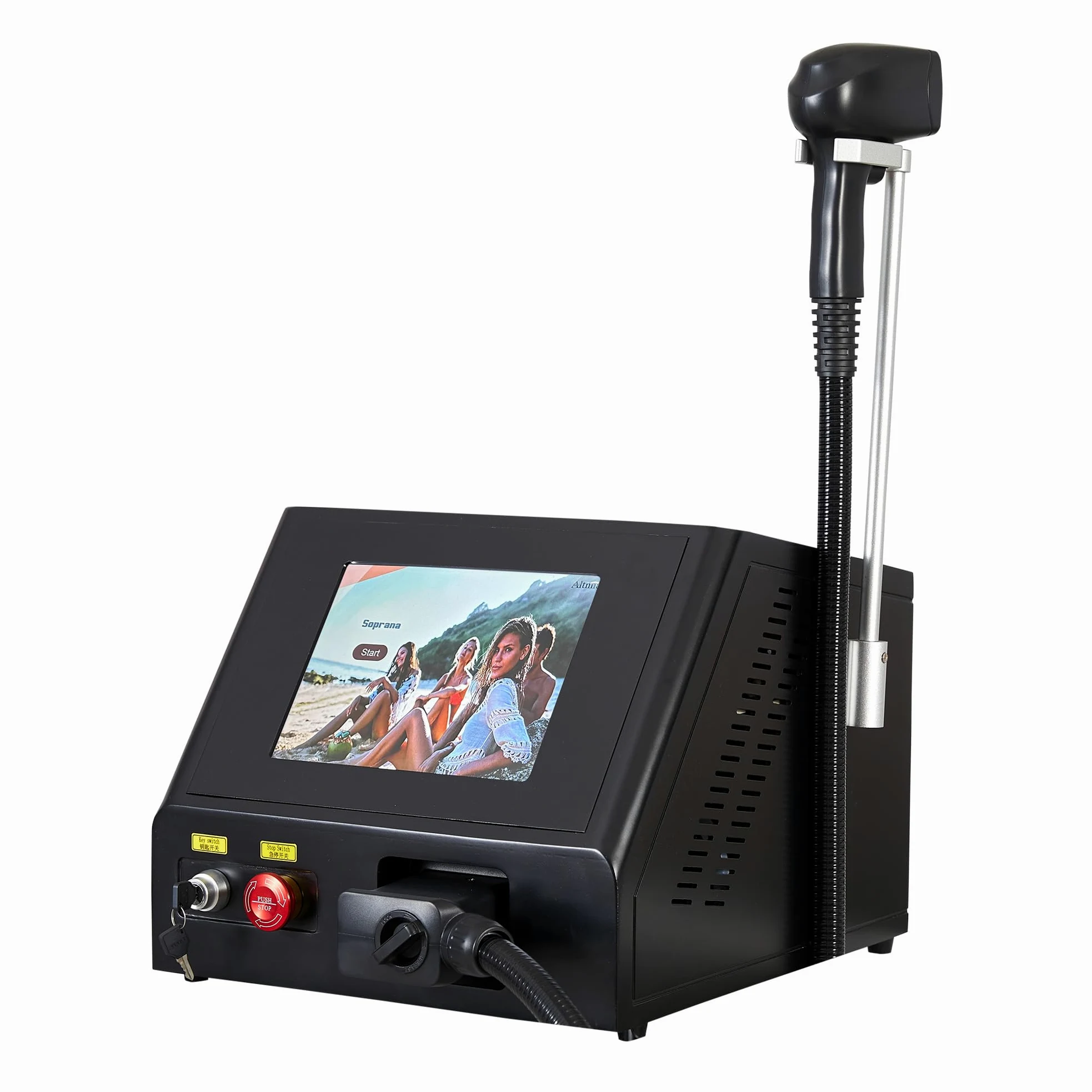 Depilator Laserowy Profesjonalny 3500W Alexandrite Ice Platinum 2025 - Bezbolesne Urządzenie do Trwałej Depilacji Diodowej dla Kobiet (Kolor Czarny)